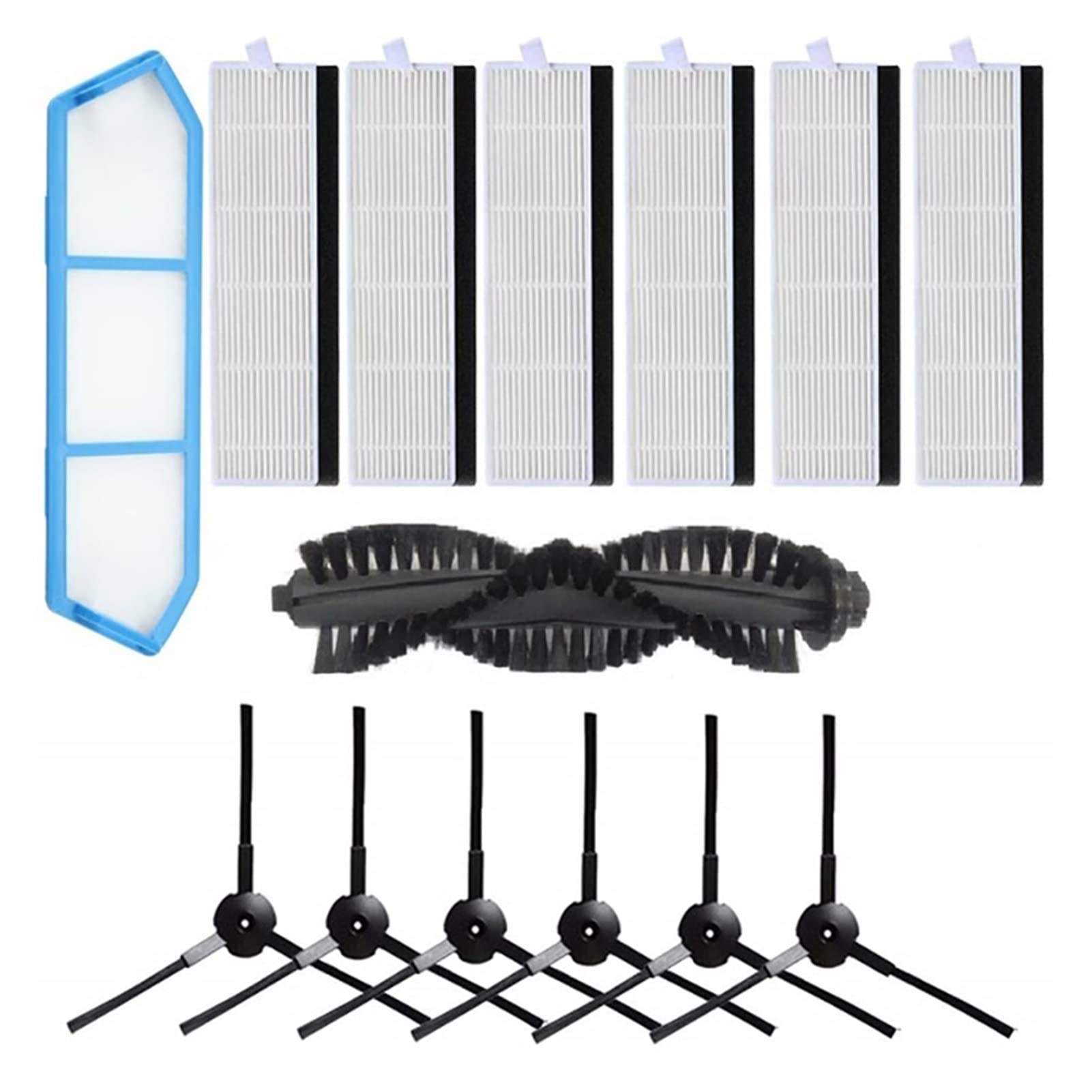MATTLEY Replacement Kit for ILIFE A4s Robot Vacuum - Main Brush, Filters & Side Brushes (White/Black) | Compatible Accessories for Efficient Home Cleaning