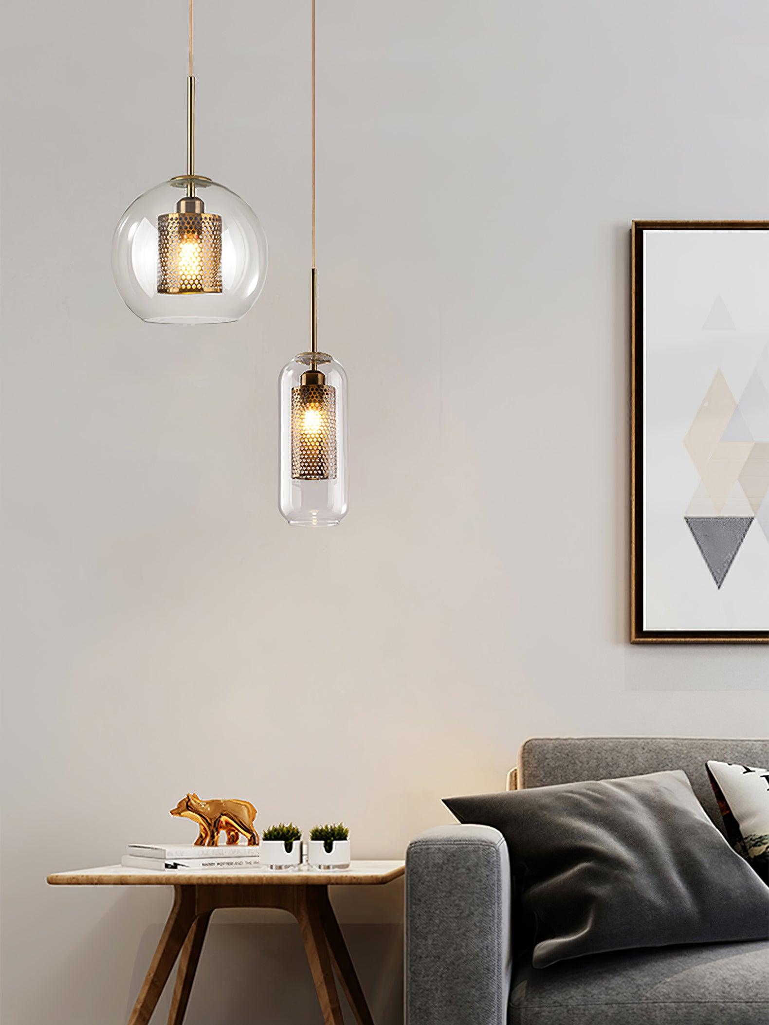 Modern Chiswick Glass Pendant Light - Elegant Hanging Fixture for Dining Room, Kitchen Island & Living Room Decor