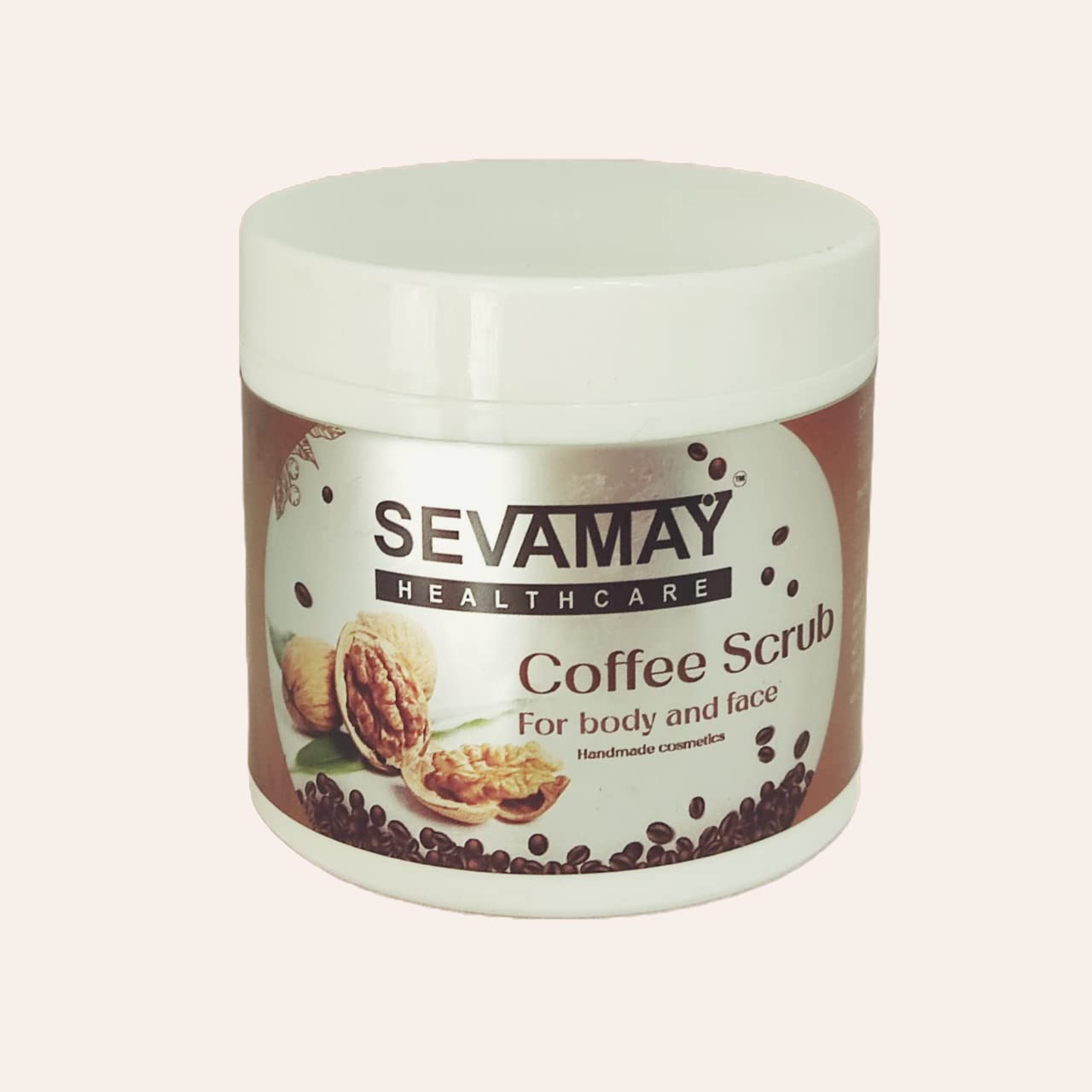 SEVAMAY Organic Coffee Scrub for Body & Face - Exfoliating & Moisturizing Skincare - Perfect for Dry Skin, Acne & Cellulite Treatment - Use in Shower or Spa for Smooth & Glowing Skin