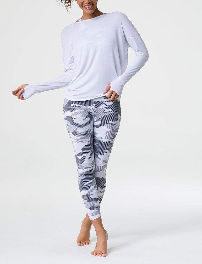 Onzie Hot Yoga Diamond Back Top 3129 - Breathable Women's Workout Shirt for Bikram & Power Yoga - White, Size L - Perfect for Yoga Studios & Fitness Classes