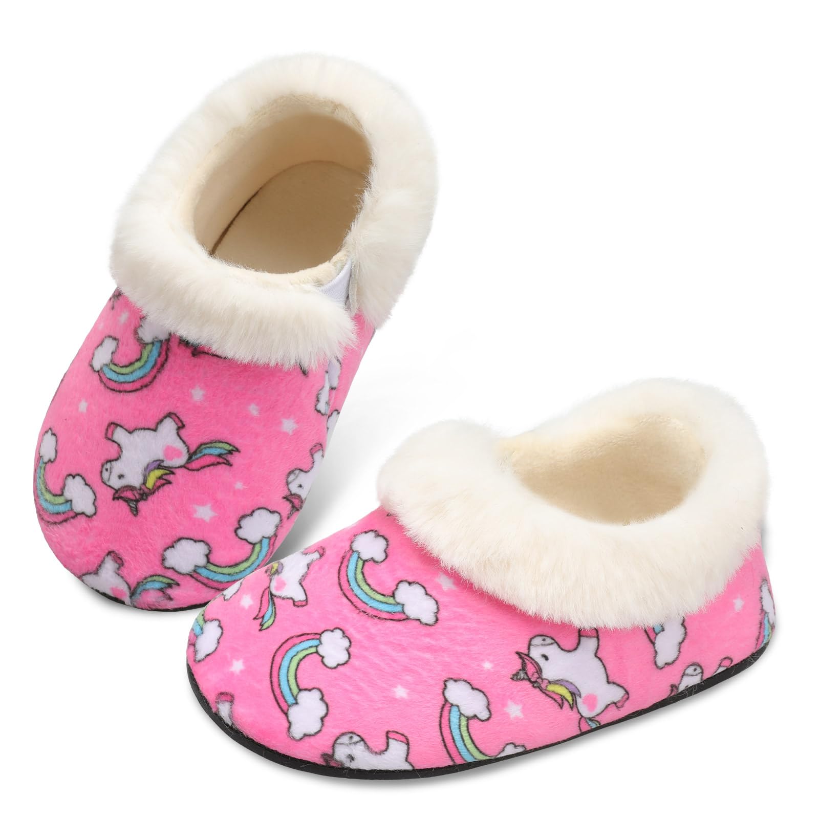 Centipede Demon Toddler Slippers for Boys & Girls - Soft Furry House Shoes for Kids & Baby - Lightweight Barefoot Sock Shoes for Indoor/Outdoor Use - Perfect for Playtime, Lounging & Winter Warmth