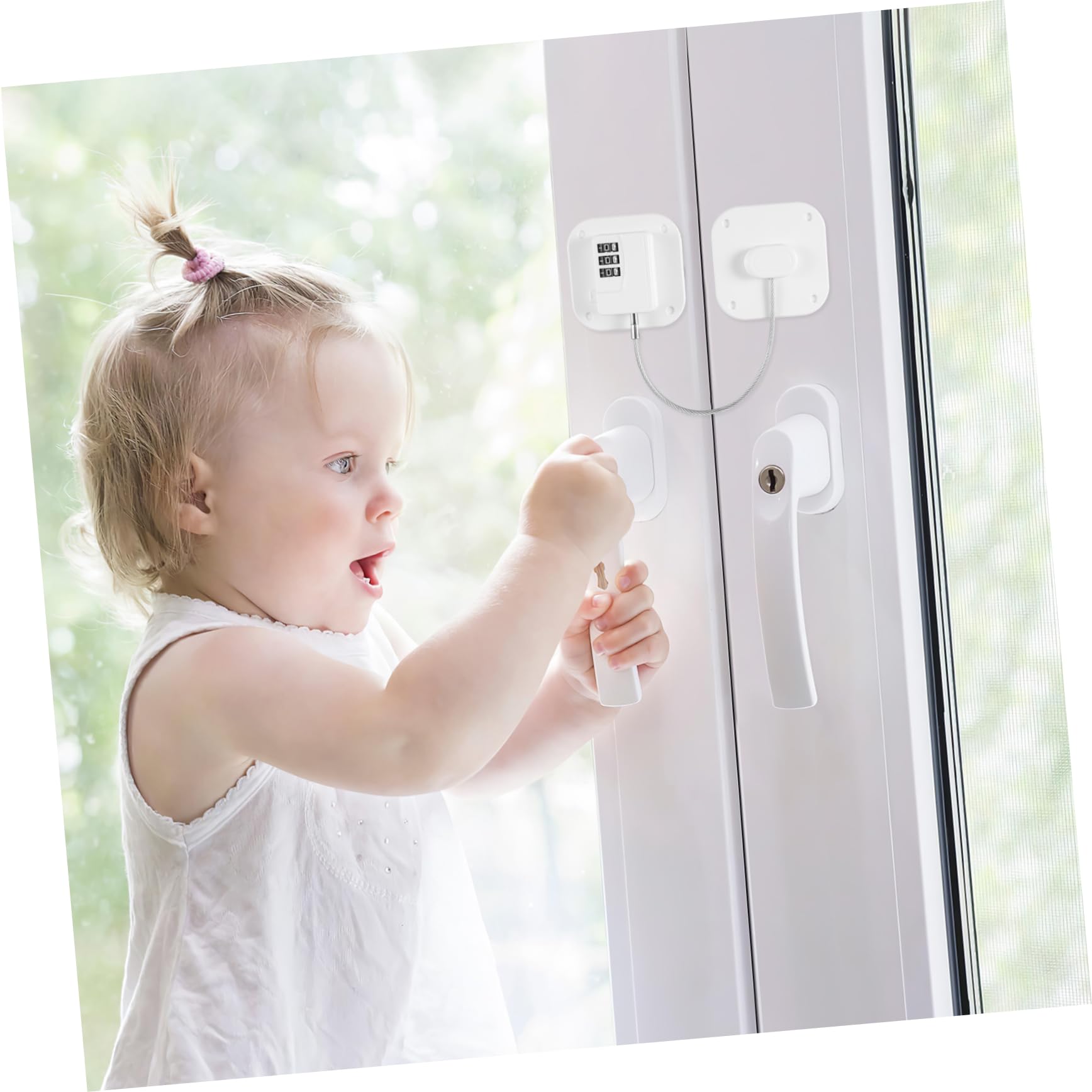 Totority 6-Pack White Plastic Refrigerator Door Locks & Drawer Safety Latches - Child Proof Fridge Lock with Metal Reinforcement for Baby Safety - Perfect for Kitchen, Home, and Office Use
