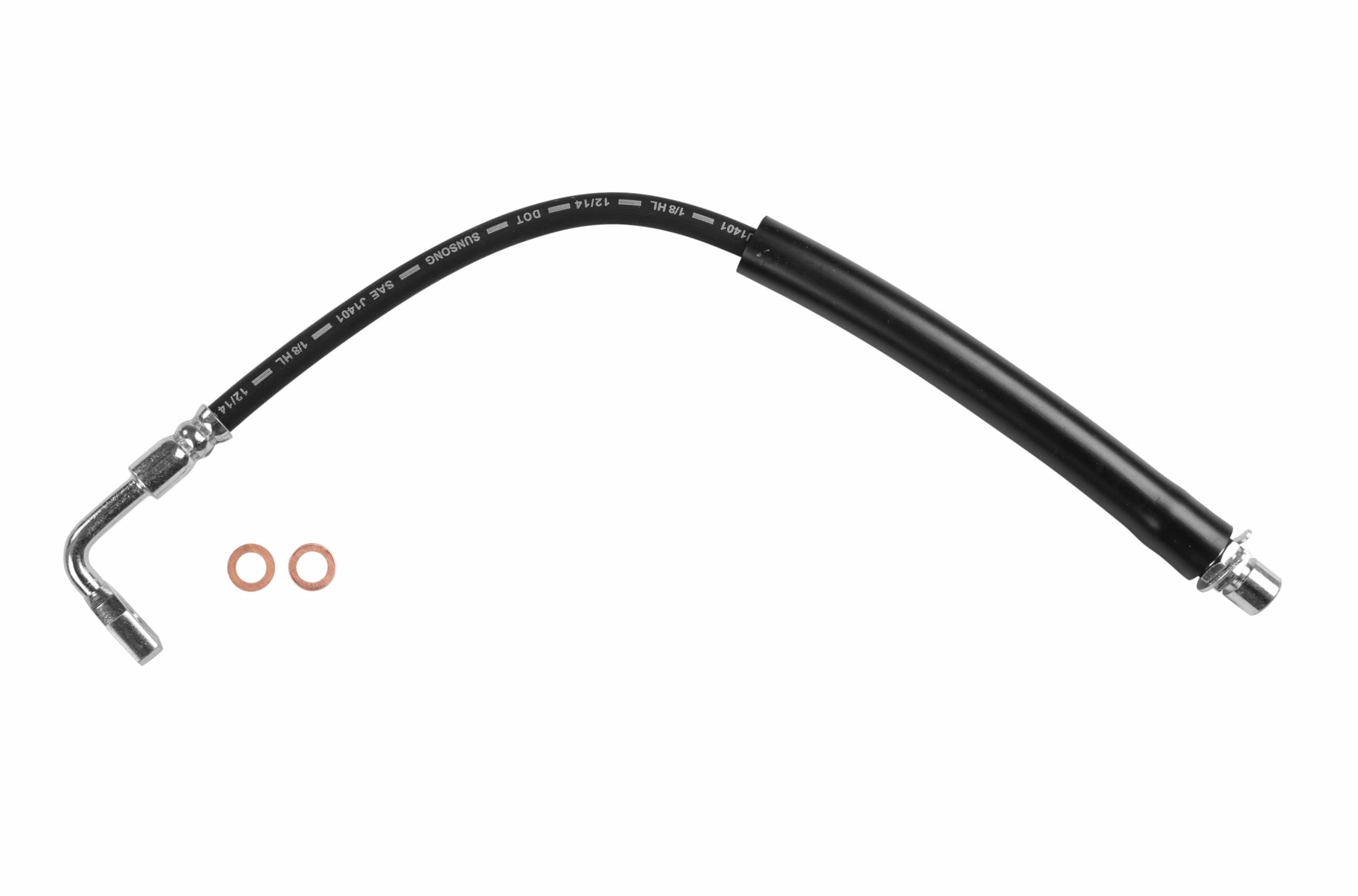 Sunsong 2201339 Brake Hydraulic Hose - High Performance Replacement Hose for Cars, Trucks & SUVs - Durable DOT Approved Brake Line for Safe Stopping - Perfect for Off-Roading, Towing & Daily Driving