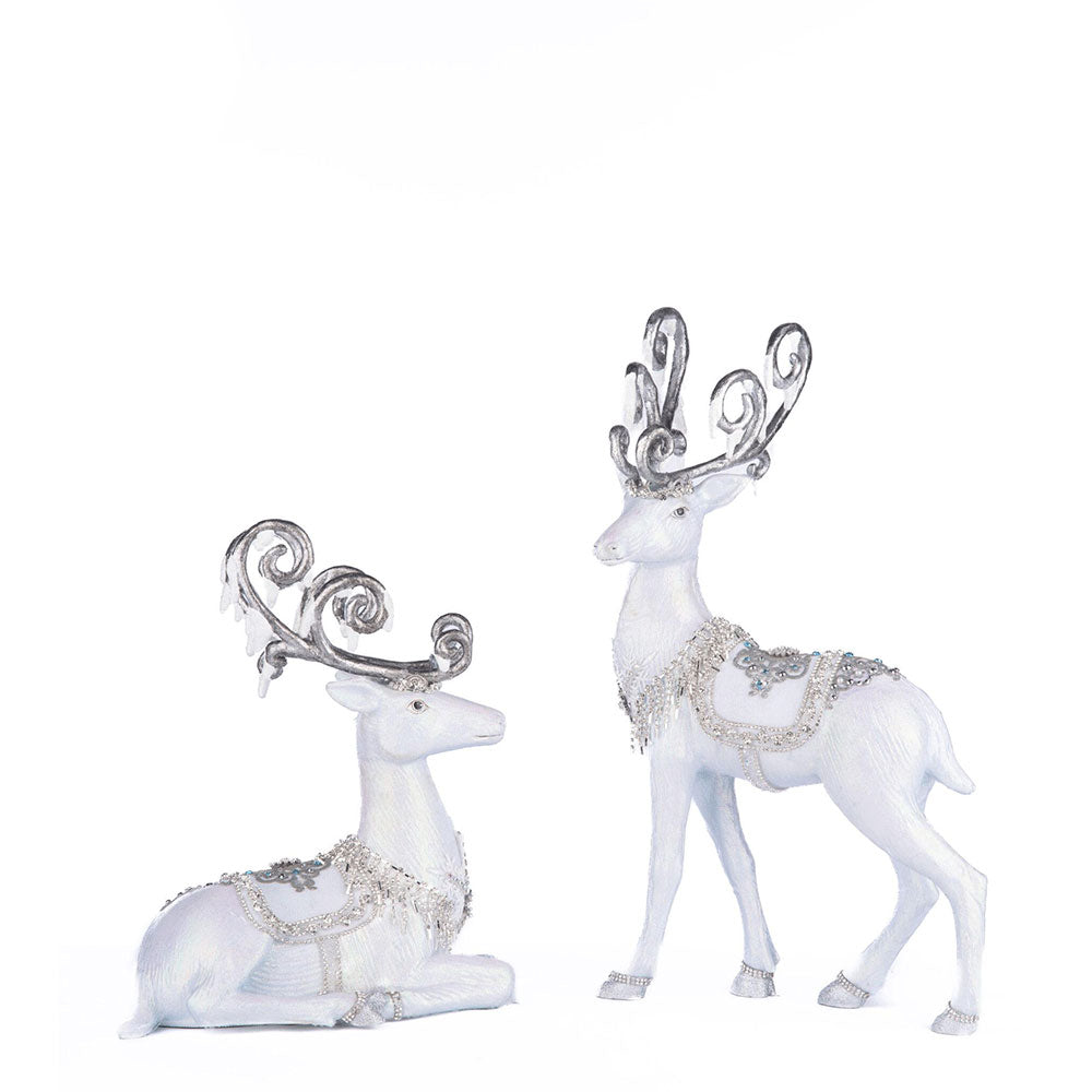 Katherine's Collection - 2-Pack Crystal Christmas Deer Figurines for Holiday Decor, Gift, and Table Centerpiece