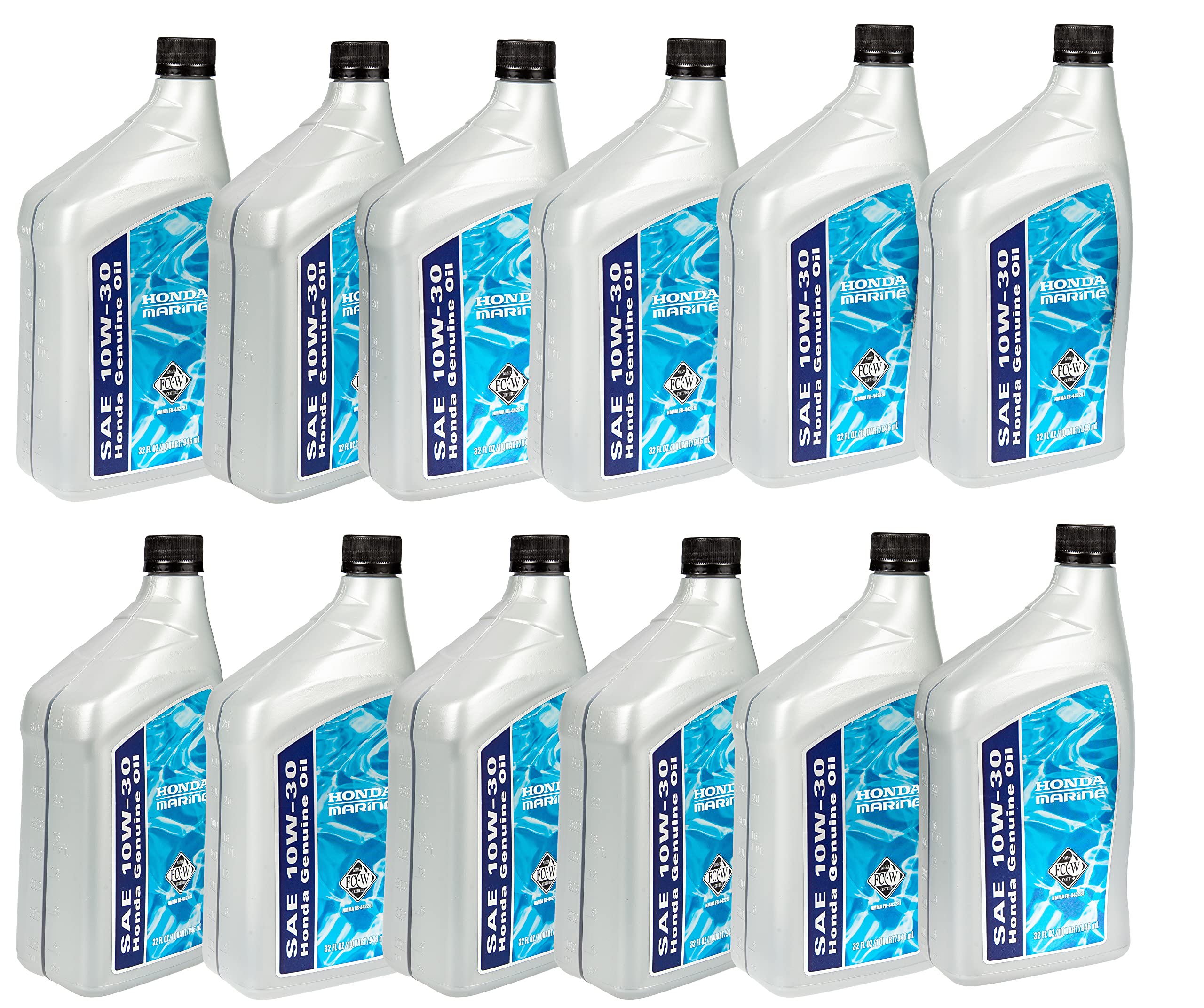 WILDFLOWER Tools 08207-10W30MFC-W Marine Engine Oil - Case of 12 (1 Quart Bottles) for Boats, Yachts & Marine Engines - High Performance 10W-30 Motor Oil for Smooth Operation in Harsh Marine Conditions
