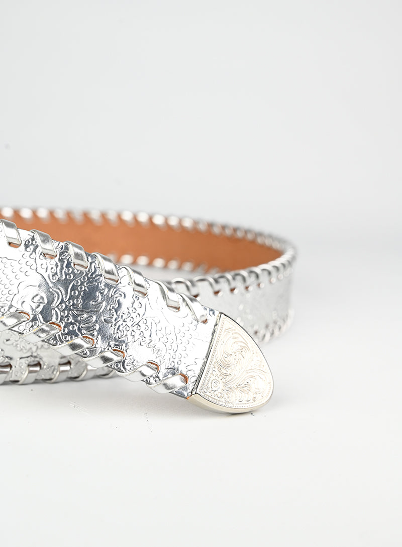 Maison Margiela Silver Leather Belt for Men - Stylish Designer Waistband for Casual & Formal Outfits | Perfect for Office, Parties & Everyday Wear