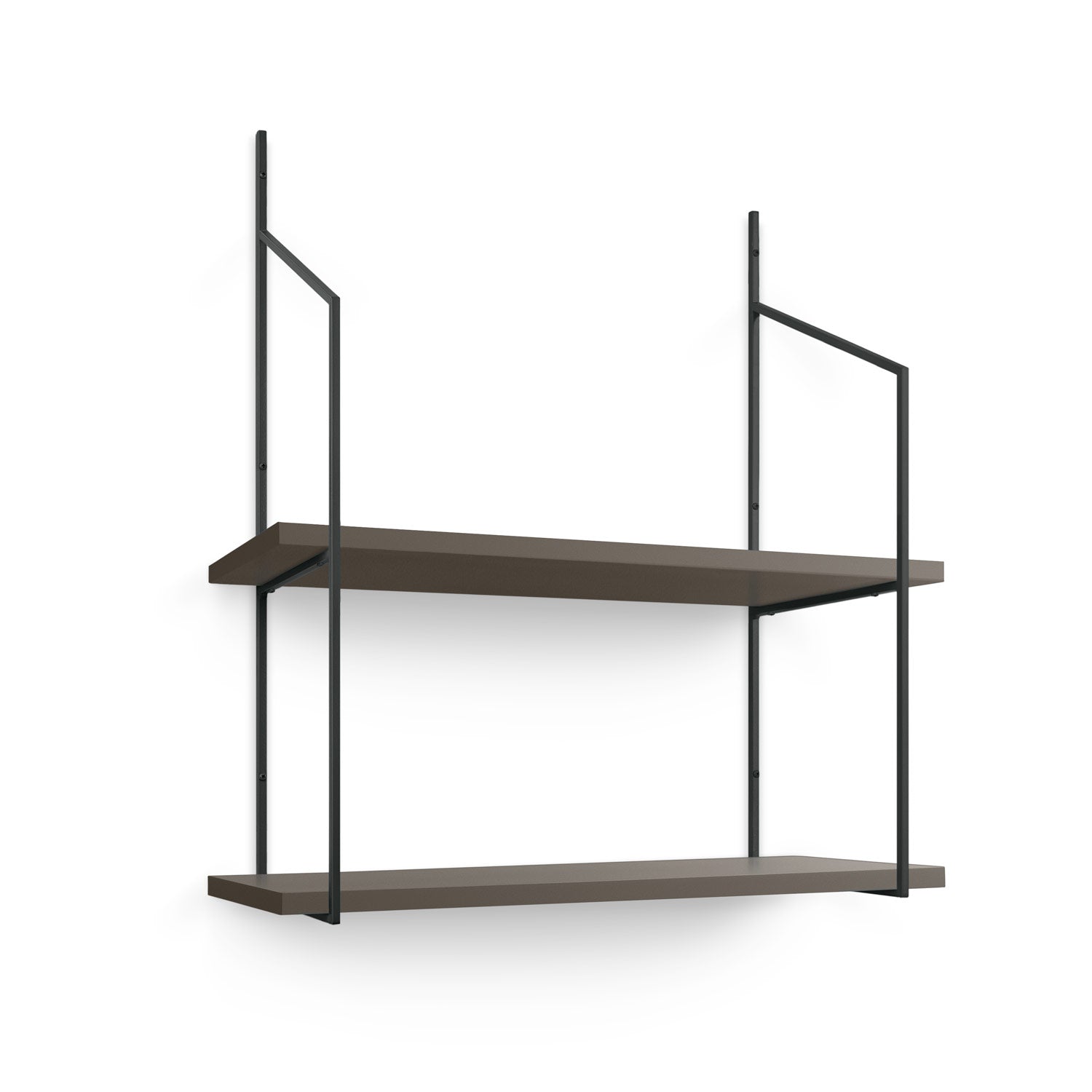 Verne 2-Tiered Tungsten Shelf - Space-Saving Storage for Kitchen, Bathroom & Office Organization