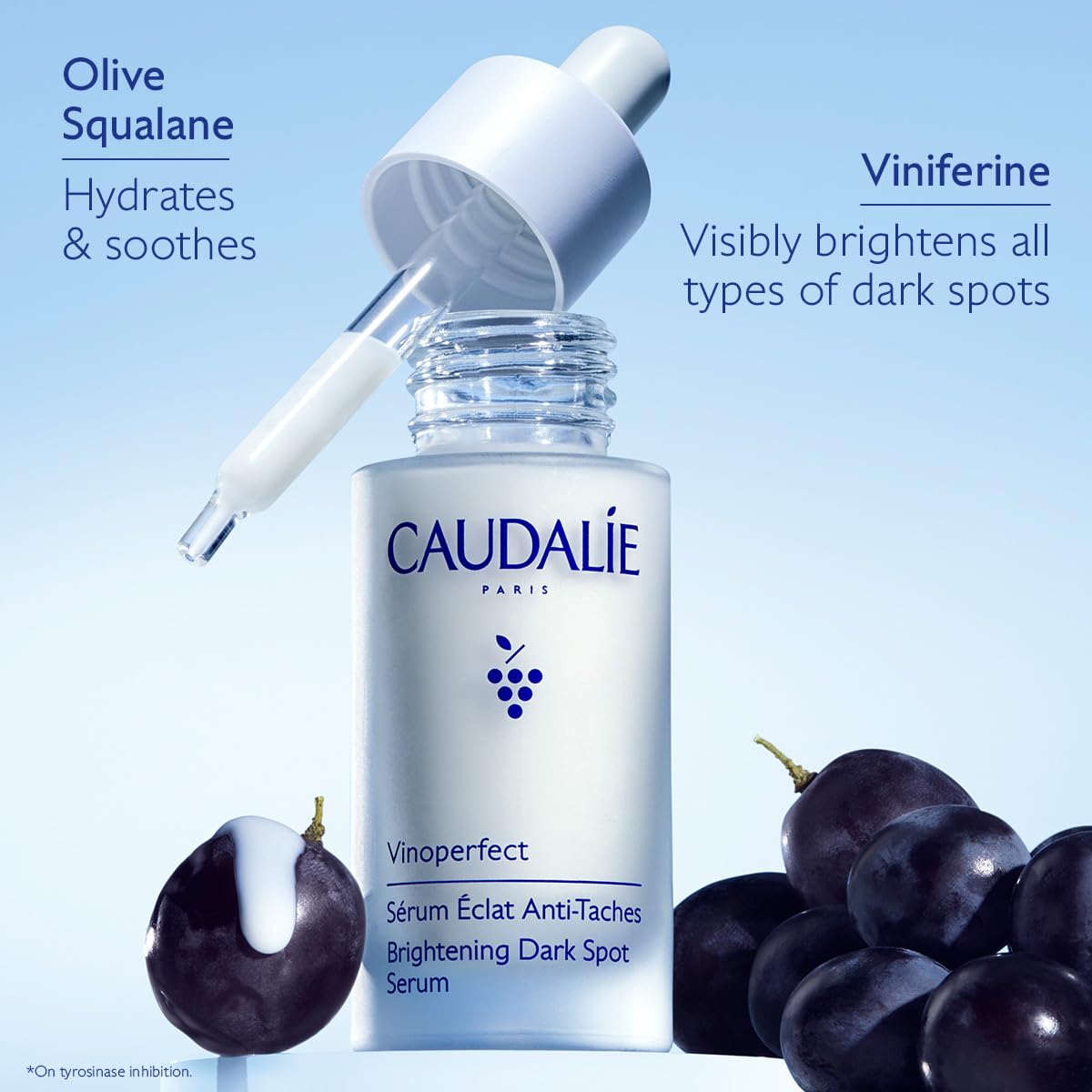 Caudalie Vinoperfect Brightening Dark Spot Serum - 62x More Effective Than Vitamin C with Viniferine for Even Skin Tone | Dark Spot Corrector, Hyperpigmentation Treatment | Perfect for Daily Skincare Routine & Nighttime Use