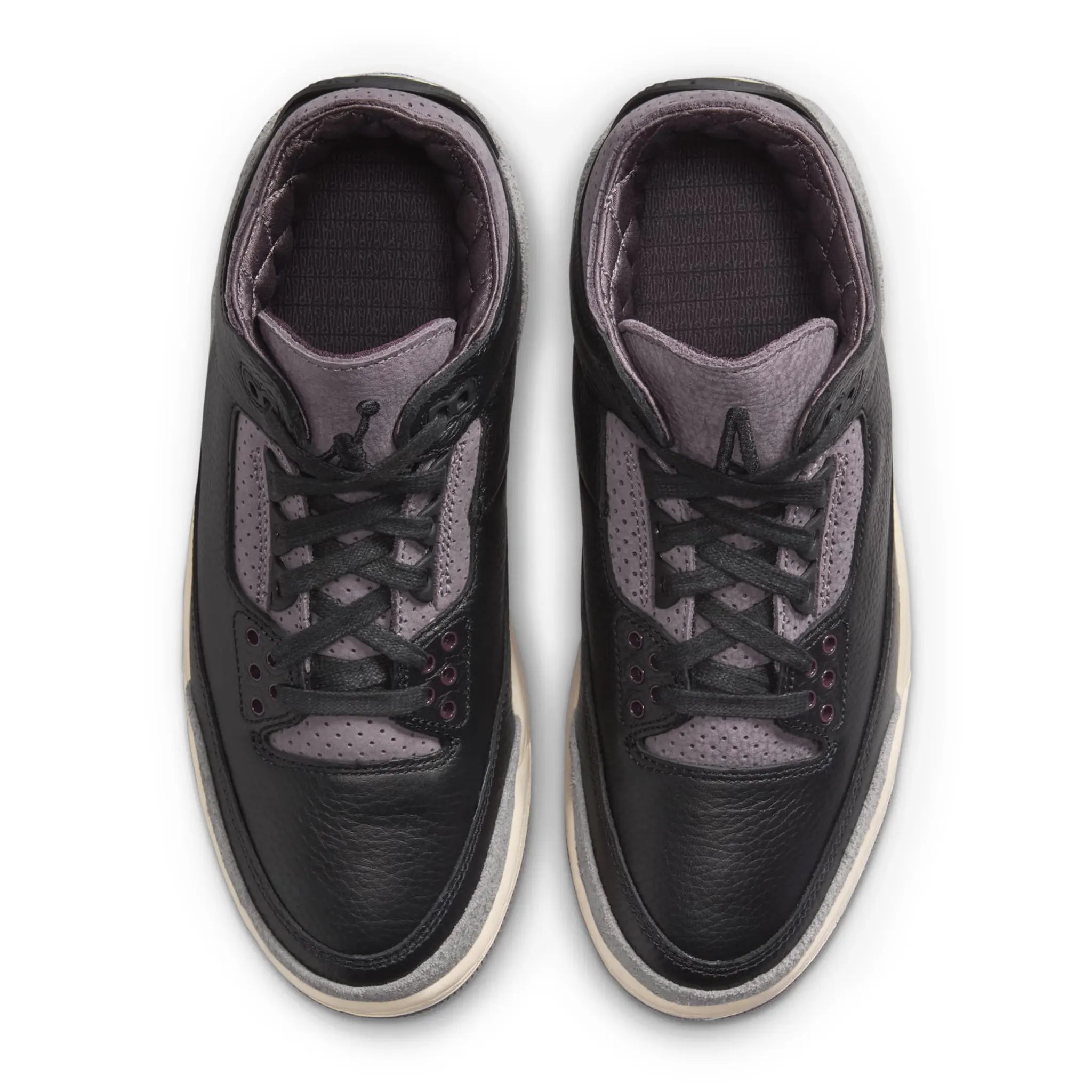A Ma Maniére x Air Jordan 3 Retro Black Violet Ore Women's Sneakers - Limited Edition Collaboration for Streetwear & Fashion Outfits
