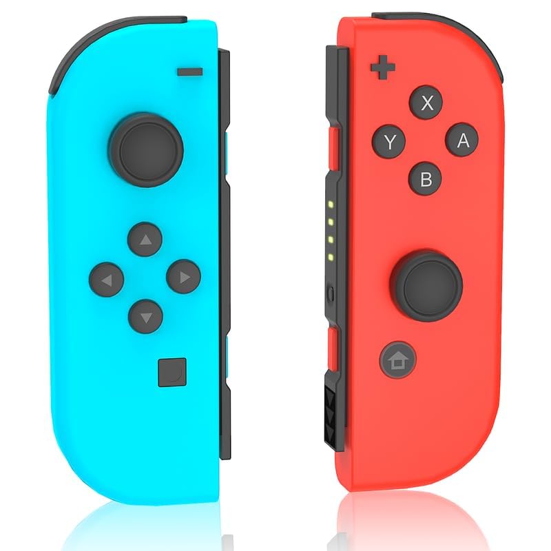 Nintendo Switch Joy-Con Controllers (Blue & Red) - Compatible with Switch/OLED/Lite, Dual Vibration, Motion Control & Wake-Up Function - Wireless Gaming Controllers for Nintendo Switch - Perfect for Multiplayer Gaming, Party Play & Family Entertainment