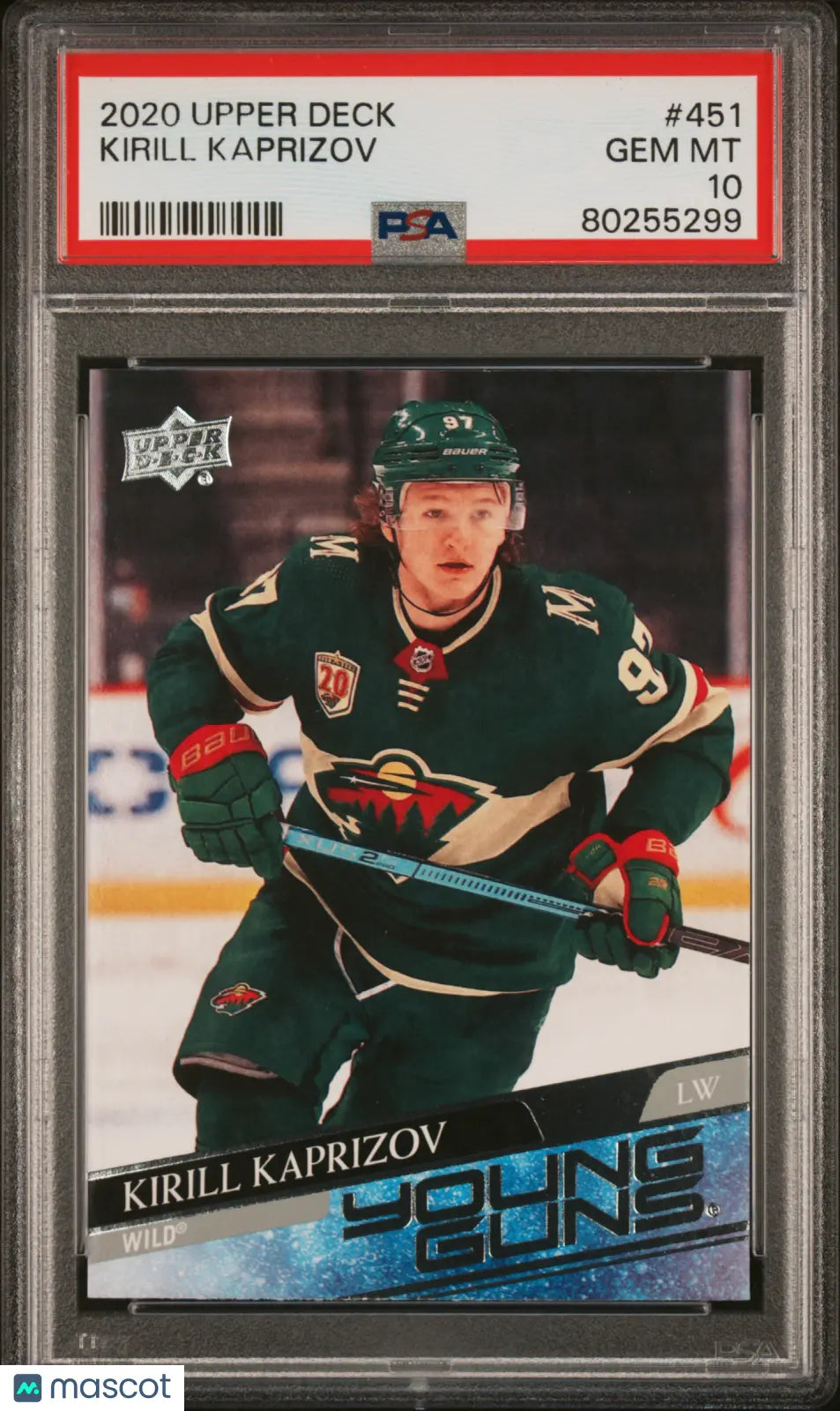 2020-21 Upper Deck Series 2 Hockey Kirill Kaprizov Young Guns Rookie Card PSA 10 Gem Mint - Perfect for Collectors & NHL Fans, Great for Display or Investment