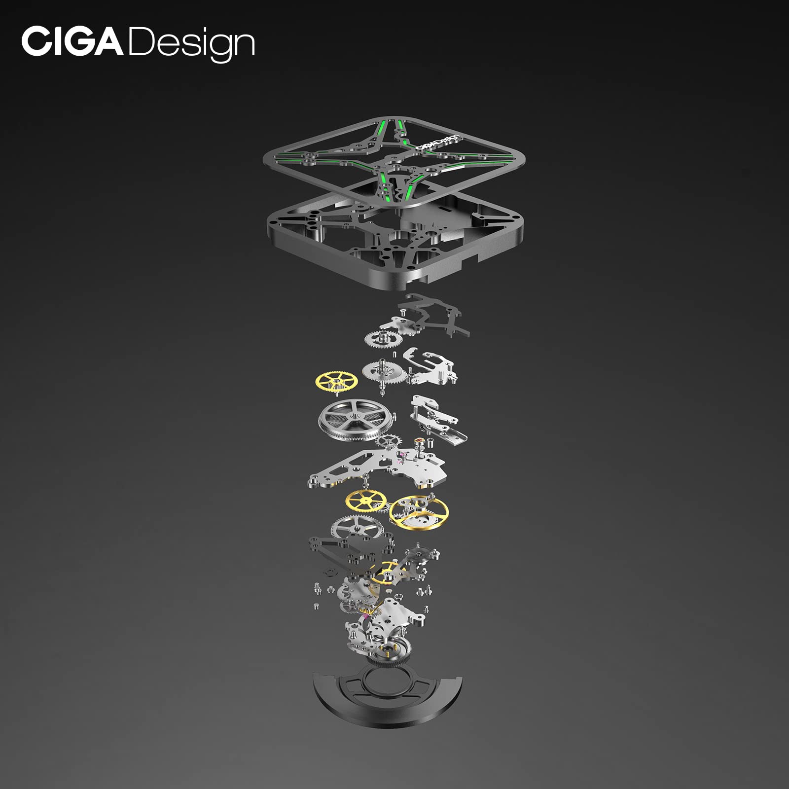 CIGA Design X Series Automatic Mechanical Watch - SUV Inspired Anti-Shock Design, Sapphire Crystal, Skeleton Dial with Silicone & Nylon Strap - Stylish Unisex Watch for Men & Women | Perfect for Outdoor Adventures, Business Meetings & Fashion Accessories