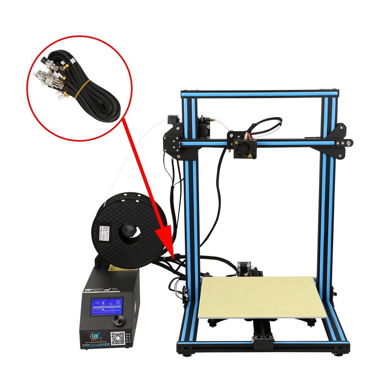 CR-10/CR-10S Series 3D Printer Upgrade Parts Kit with Extension Cables | High-Quality Replacement Components for Smooth Printing | Perfect for Home DIY Projects and Professional 3D Printing Workshops
