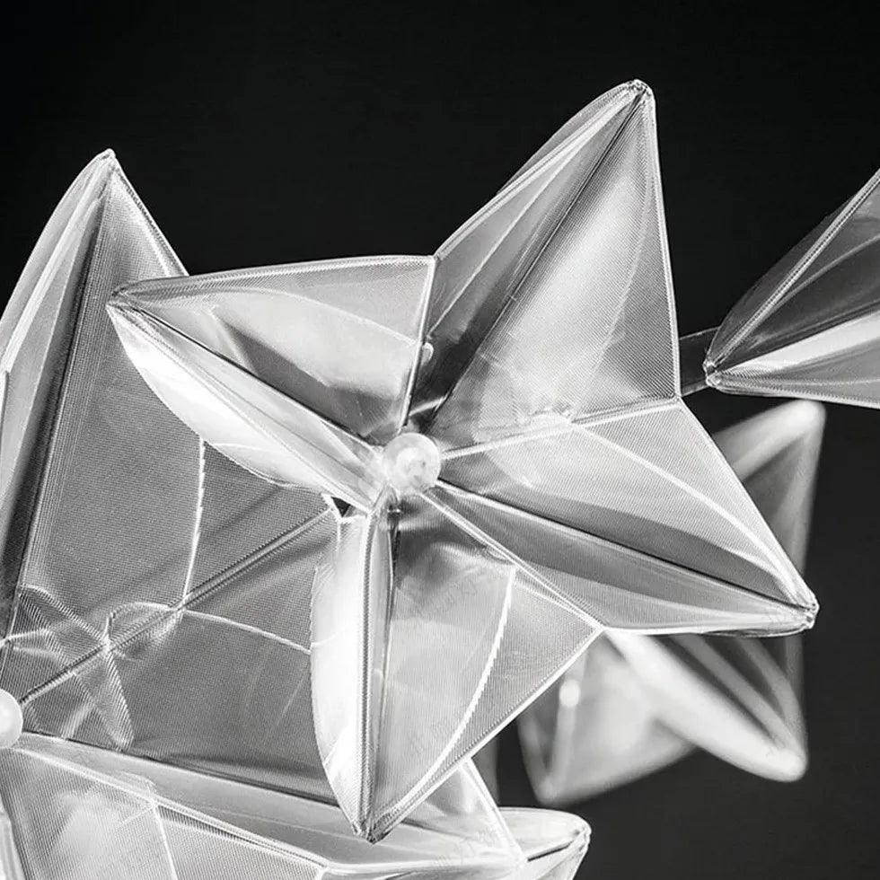 Crystal Clear Star Pendant Light for Living Room - Modern Ceiling Decor for Bedroom, Dining Room & Home Interior