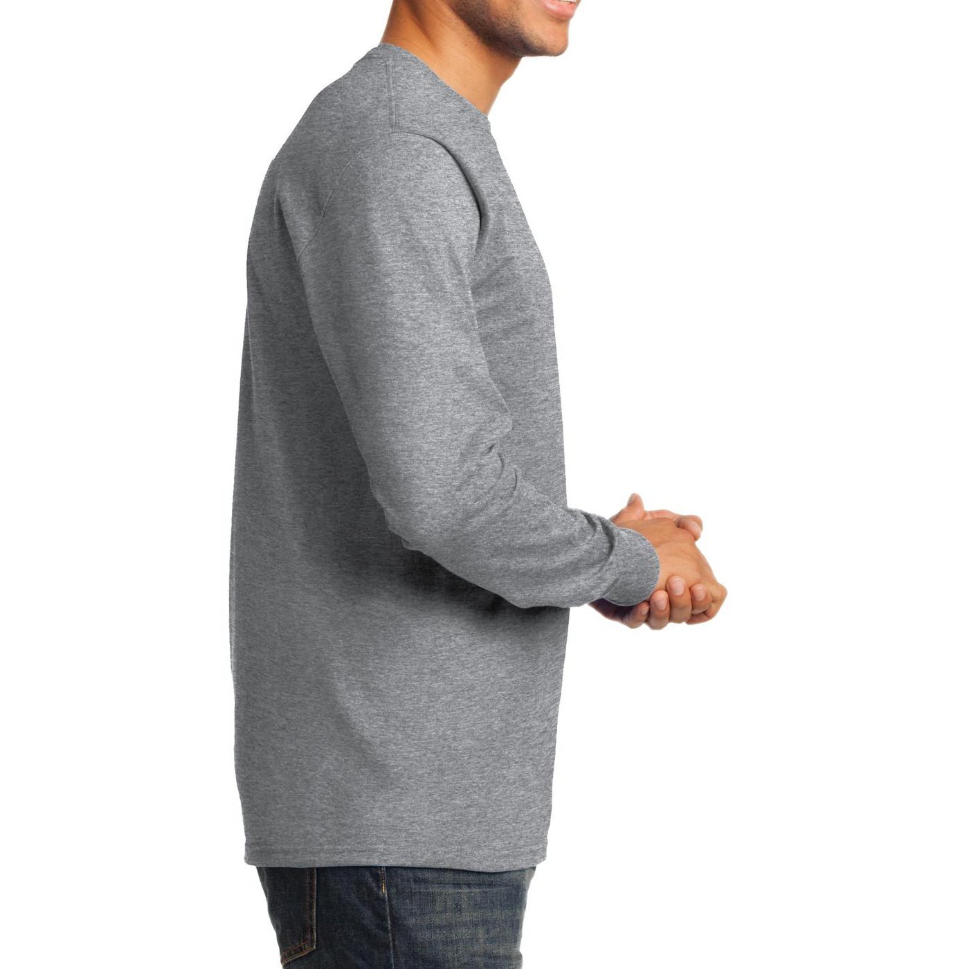 Premium Men's Long Sleeve Basic T-Shirt - Soft Cotton Crew Neck Tee for Casual Wear, Layering & Everyday Comfort