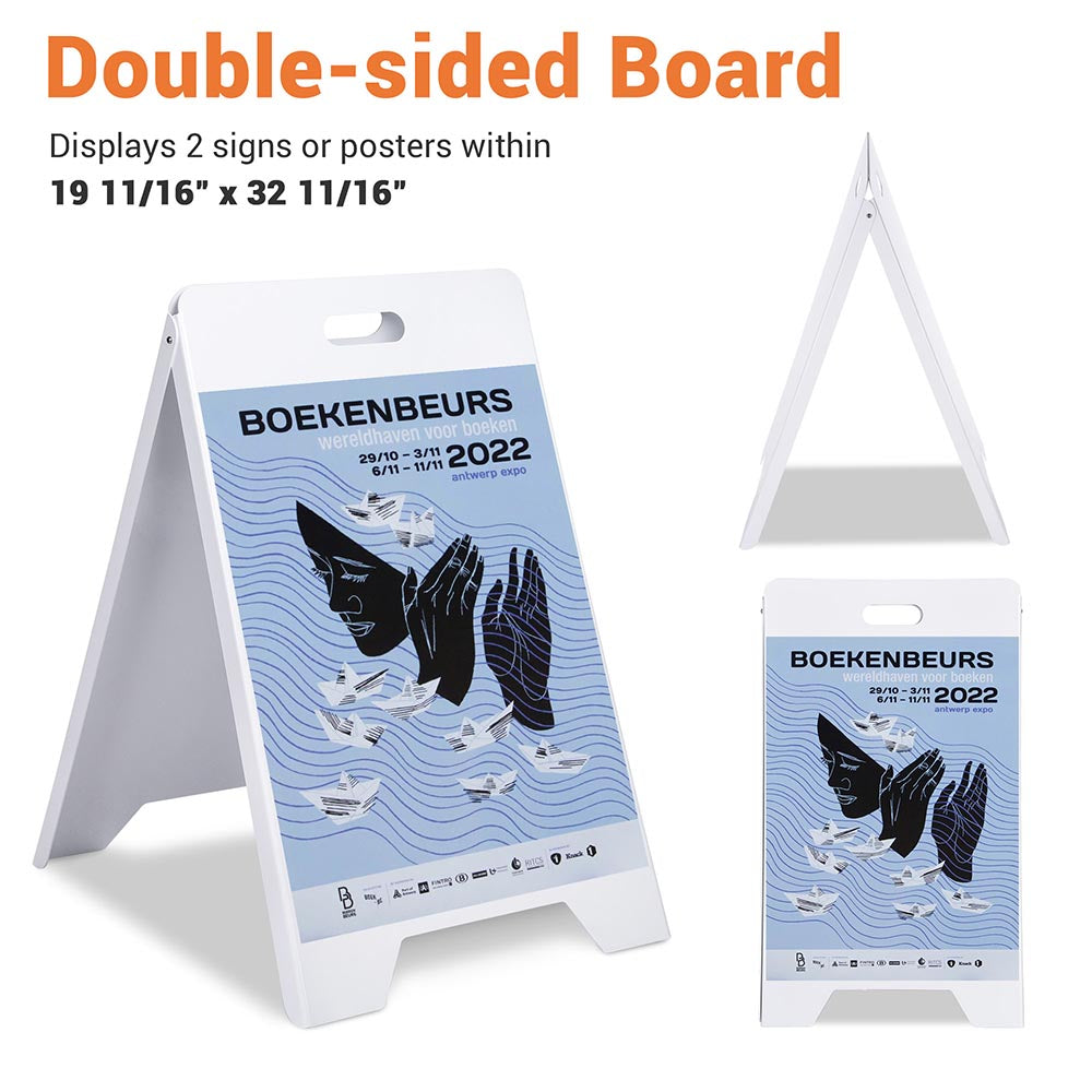 TheLAShop 19x32 Sidewalk Sign A-Frame Sandwich Board with Handle - Durable Outdoor Advertising Sign for Restaurants, Retail Stores & Events - Perfect for Sidewalk Sales, Promotions & Daily Specials