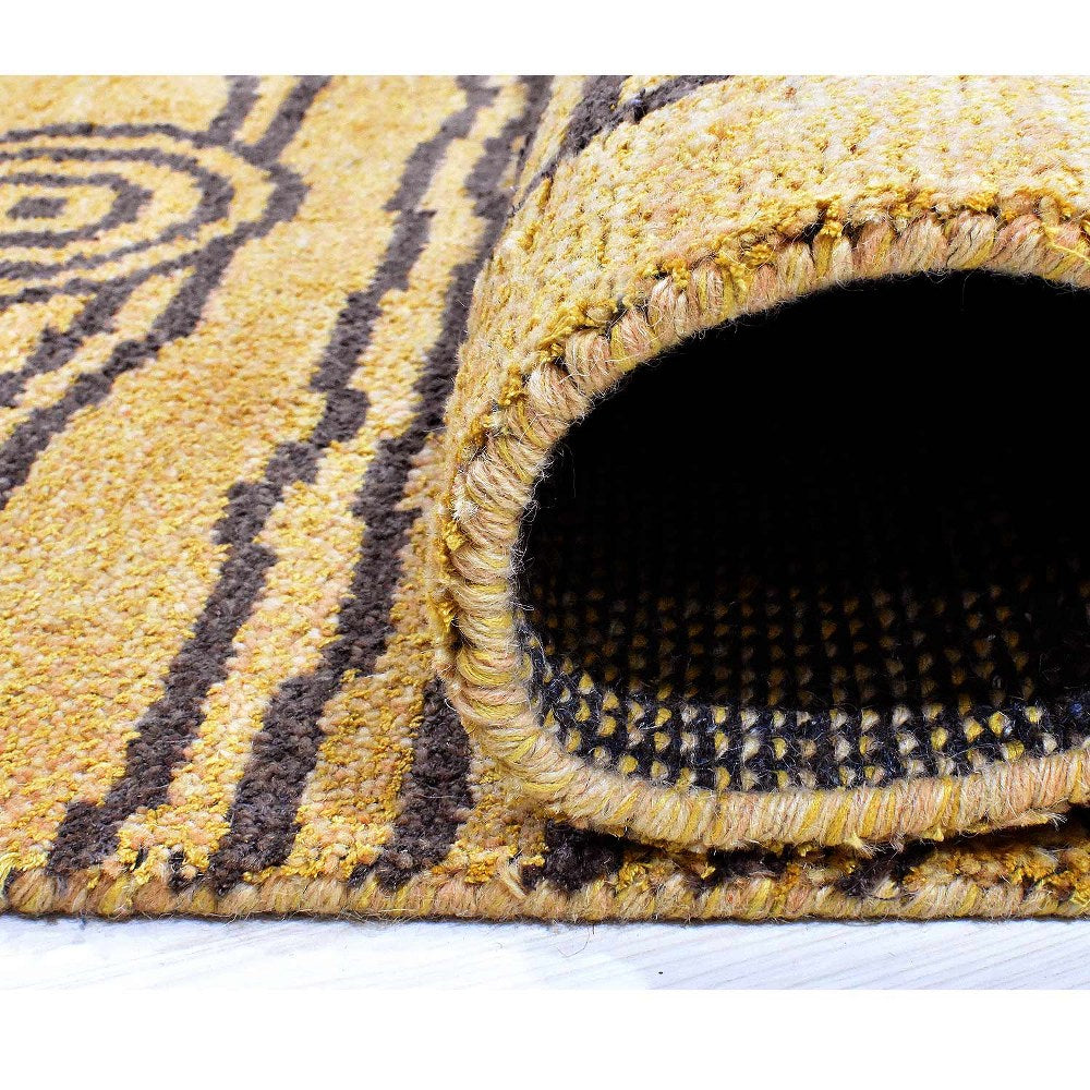 Handmade Infinitum Hand Knotted Wool Rug - Premium Bohemian Style Area Rug for Living Room, Bedroom & Home Decor