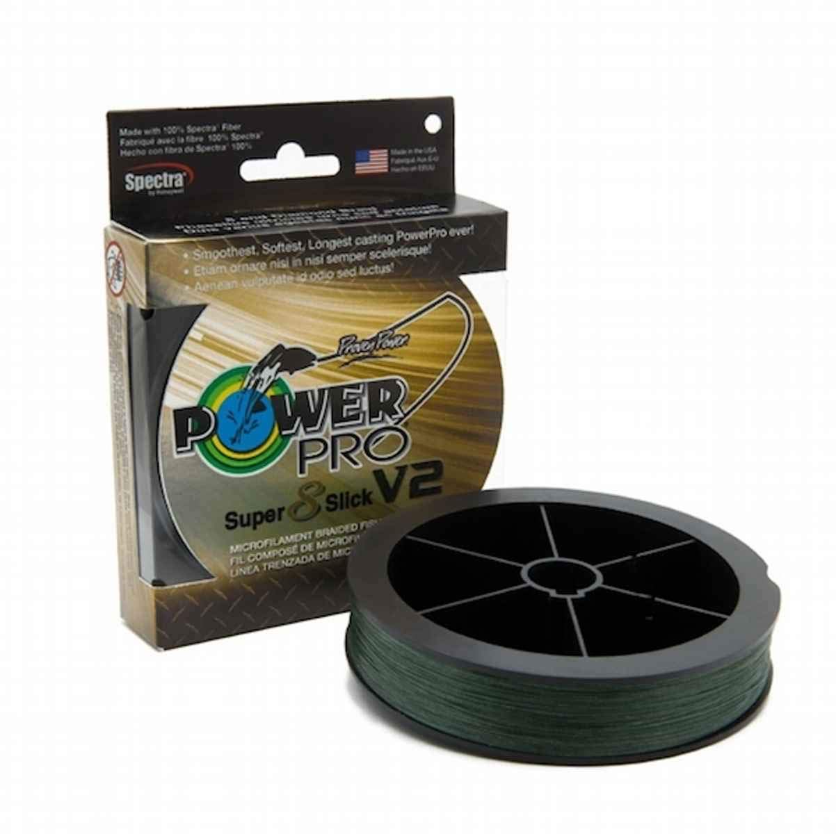Power Pro SSV2 Superline 10 lb 1500 Yard Moss Green Braided Fishing Line - Premium Strength for Saltwater & Freshwater Angling, Ideal for Casting, Trolling and Heavy Cover Fishing