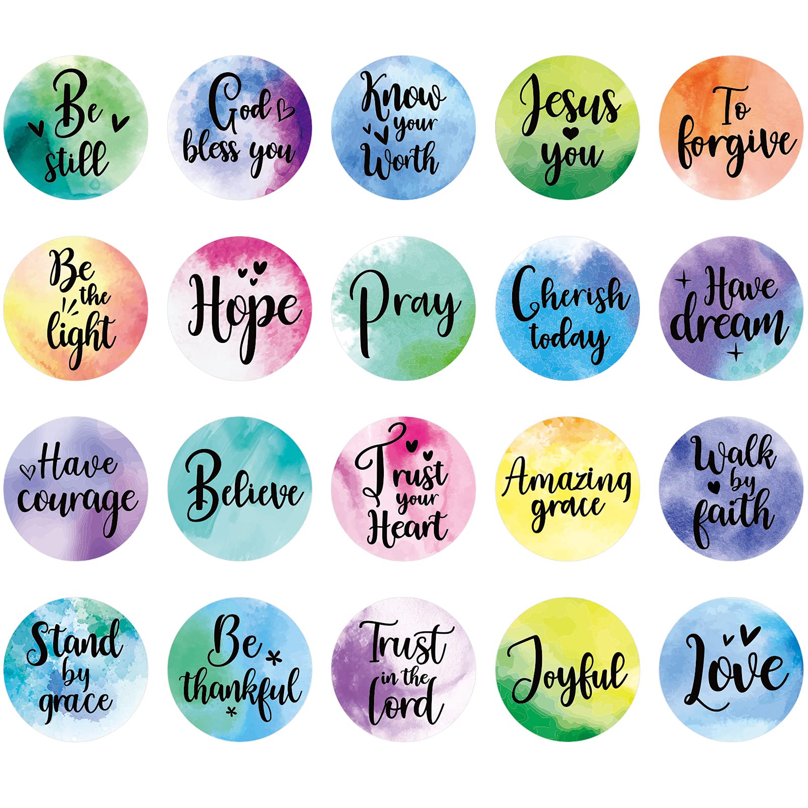 Bible Verse Stickers - 480pcs Motivational Scripture Decals for Prayer & Scrapbooking