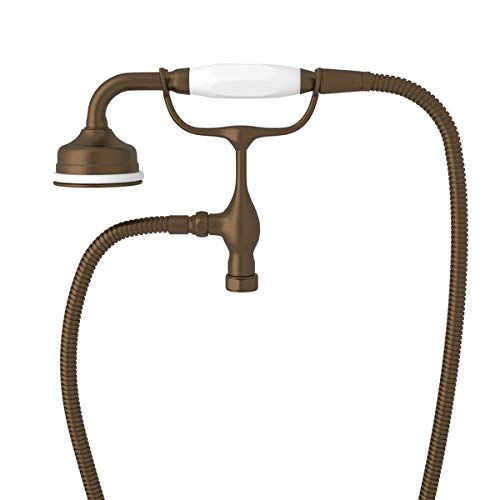 Perrin & Rowe English Bronze Hand Shower with Wall Mount Cradle - Luxurious Bathroom Upgrade for Spa-Like Experience