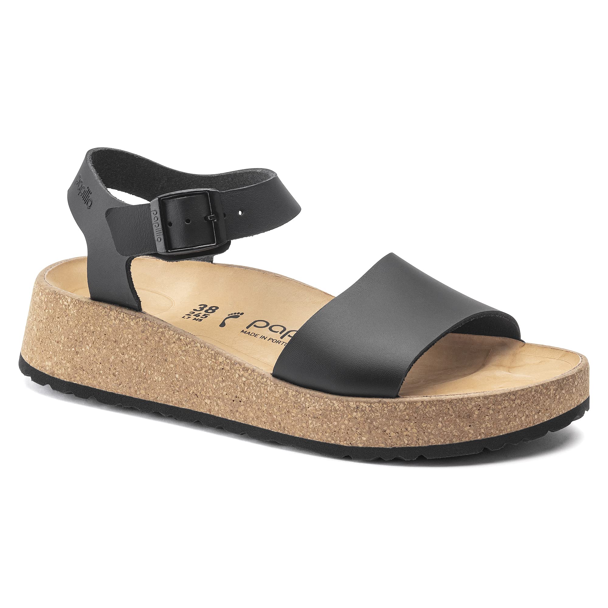 Birkenstock Women's Sierra Black Oil Leather Ankle Strap Sandals - Comfortable & Stylish for Casual Wear, Walking, and Outdoor Activities
