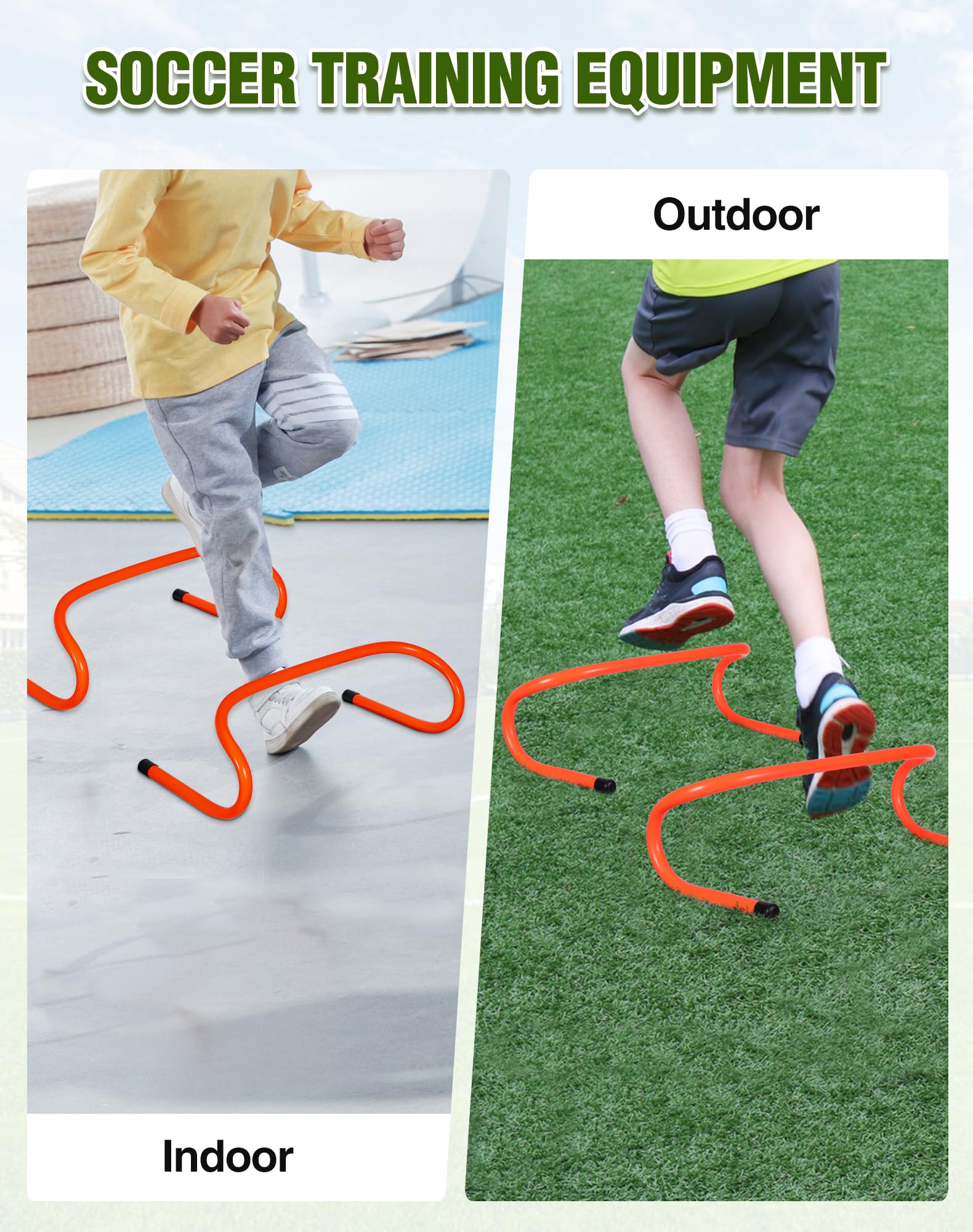 Lineslife Agility Ladder & Speed Training Set - Professional Agility Hurdles, Disc Cones & Soccer Training Equipment for Youth & Adults - Perfect for Football, Soccer, Track & Field Drills at Home or Gym