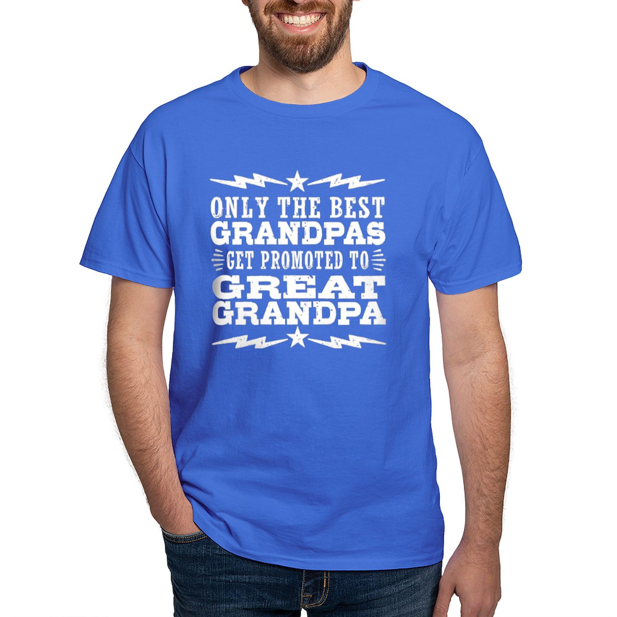 Funny Great Grandpa Graphic T-Shirt for Men - 100% Cotton Dark Classic Tee - Perfect for Family Reunions & Grandparents Day Gifts