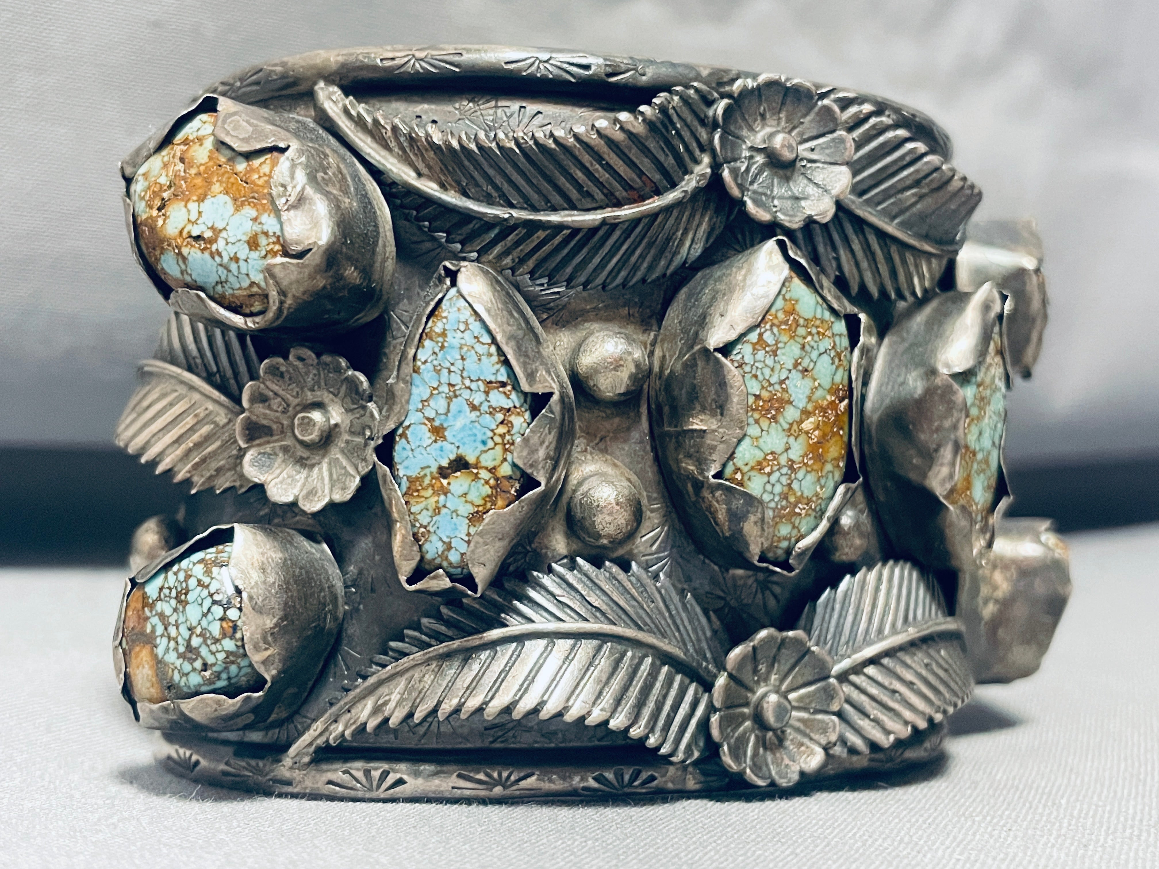 147g Vintage Navajo Turquoise Sterling Silver Bracelet - Authentic Native American Jewelry for Women, Handmade Southwest Style, Perfect for Boho Fashion & Gift Giving