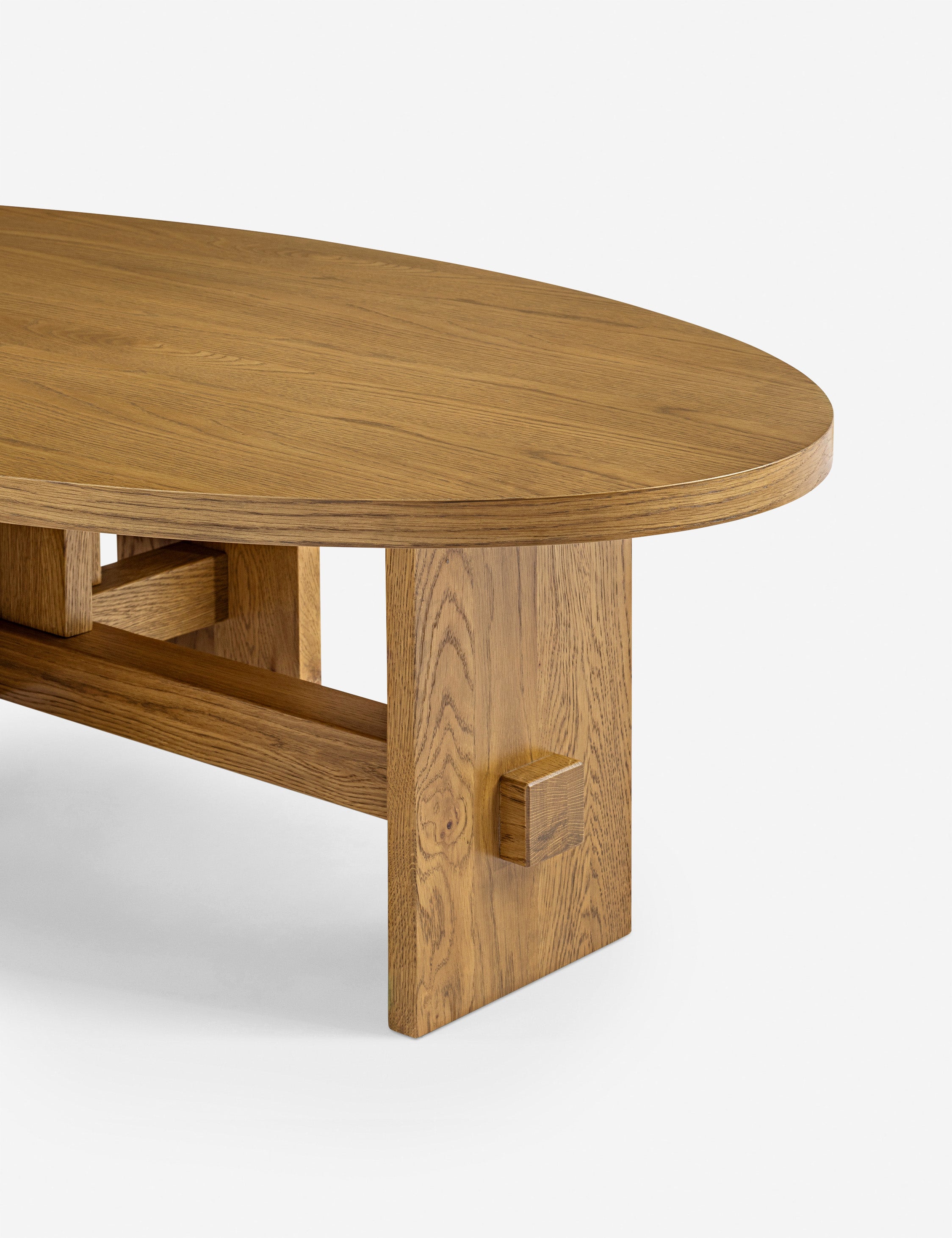 Modern Oval Coffee Table - Solid Wood Living Room Center Table for Home Decor, Sofa Table with Storage Shelf - Perfect for Small Spaces, Apartments & Cozy Living Rooms