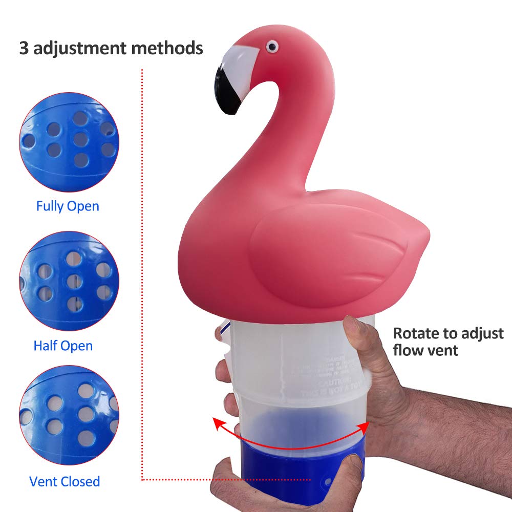 Blufree Floating Chlorine Dispenser - Cute Animal Pool Chlorinator for 3 Inch Tablets & Bromine - Ideal for Swimming Pools, Spas, and Hot Tubs
