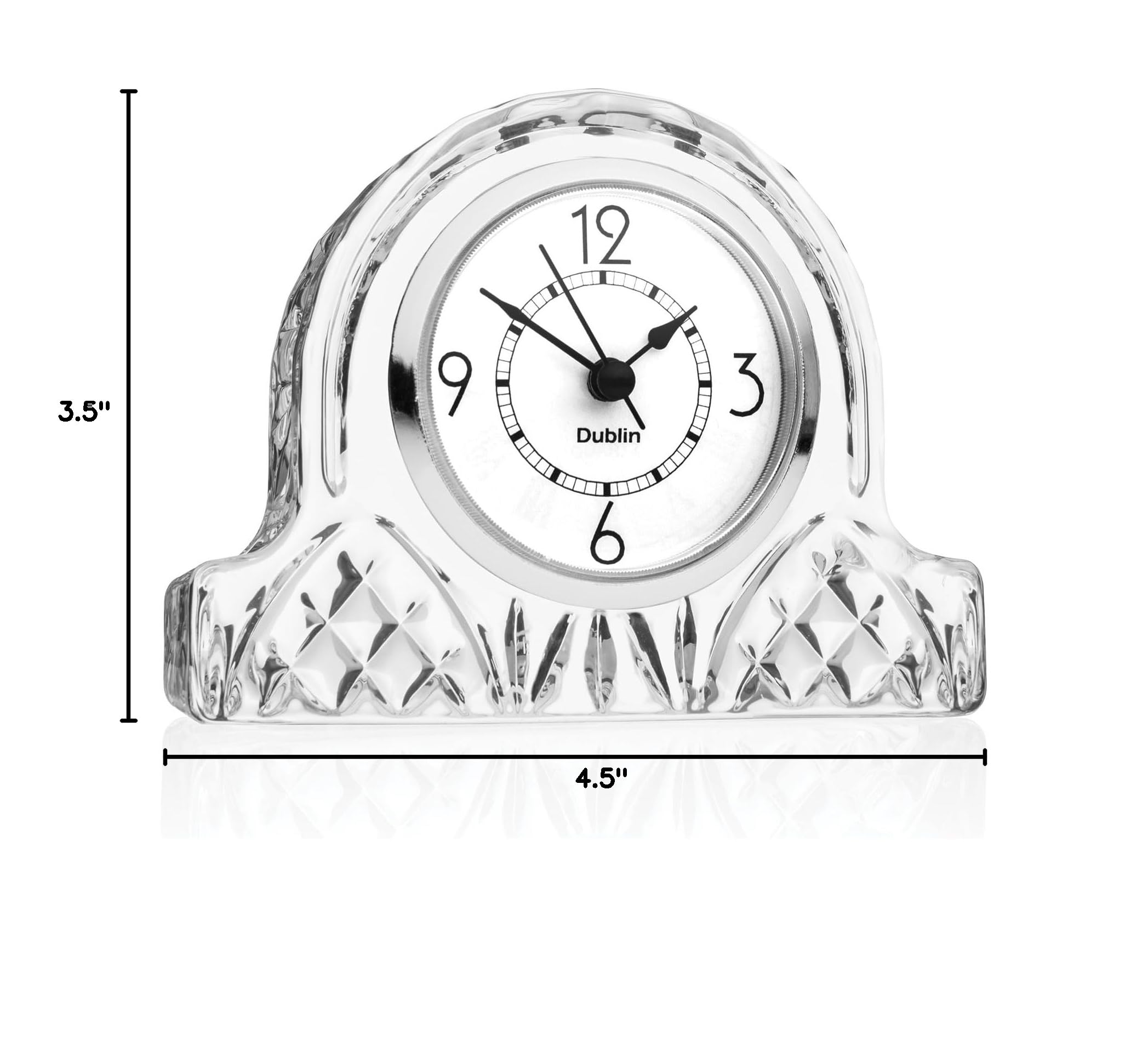 Godinger Elegant Table Clock - Stylish Desk & Mantel Clock for Office, Home, Living Room Decor - Perfect Housewarming Gift for Friends & Family - Ideal for Work Desks, Bookshelves, and Fireplace Mantels