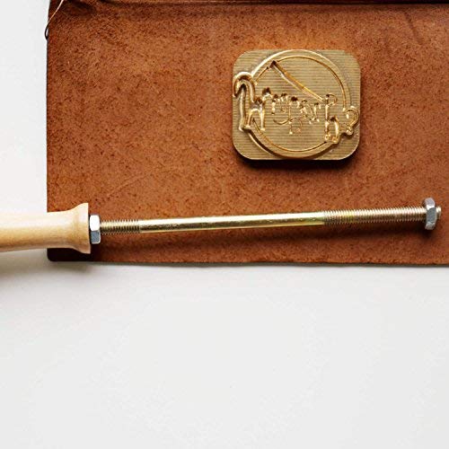 Custom Logo Wood Branding Iron Stamp - Personalized Leather & BBQ Branding Tool with Ergonomic Handle - Antler Design (2x2) for Woodworking, Leather Craft & Meat Branding