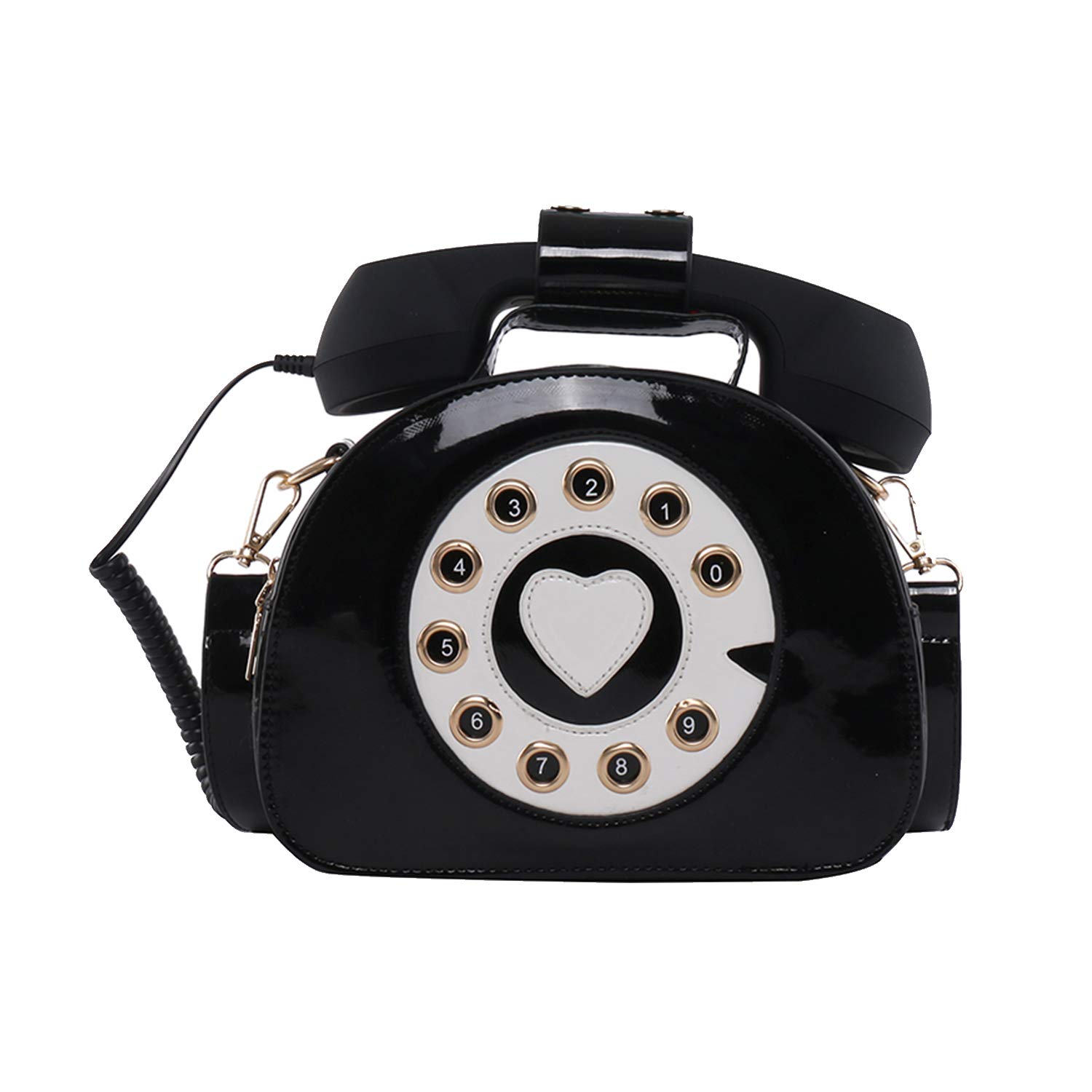 SUKUTU Retro Telephone Shaped Purse - Women's Crossbody Shoulder Bag & Top Handle Handbag for Girls - Perfect for Parties, Date Nights & Vintage Fashion Outfits