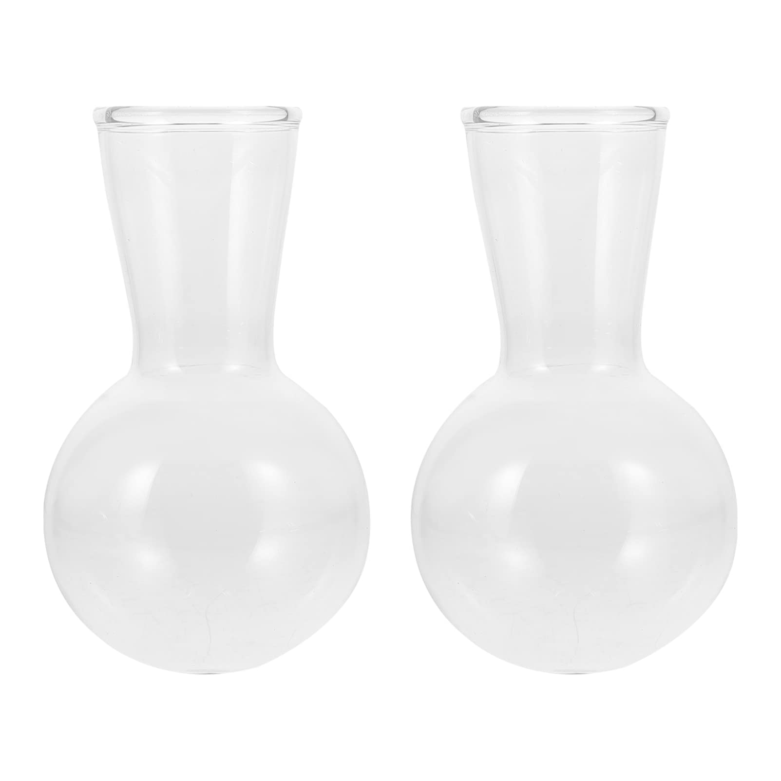 2pcs Clear Glass Planter Vase - 8.5x5cm Hydroponic Terrarium Bulb for Succulents, Air Plants & Flowers | Perfect for Home Decor, Wedding Centerpieces & Office Desk | Eco-Friendly Indoor Gardening Gift Idea