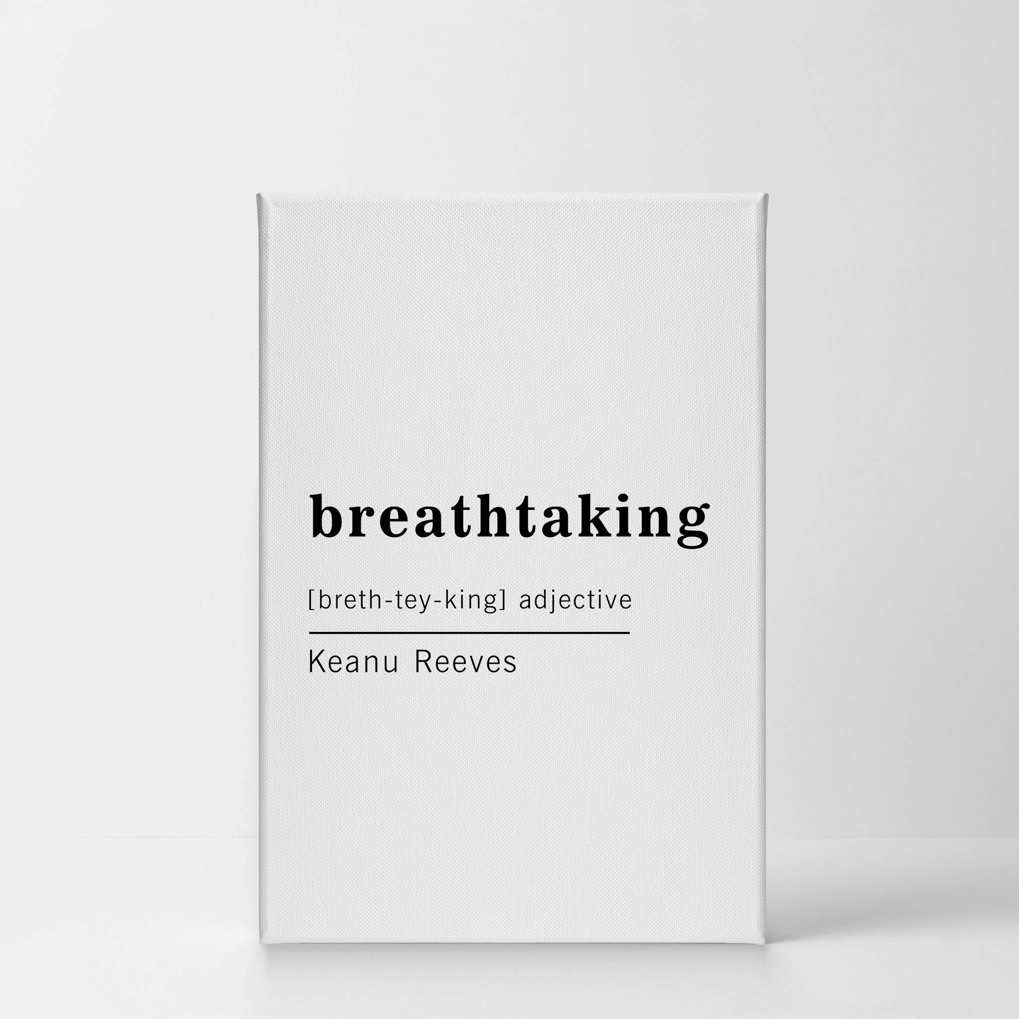 Funny Keanu Reeves Dictionary Definition Canvas Print - Breathtaking Wall Art for Office, Living Room, Bedroom & Bathroom Decor - Ready to Hang 36x24 - Made in USA | Perfect Gift for Movie Fans & Pop Culture Enthusiasts