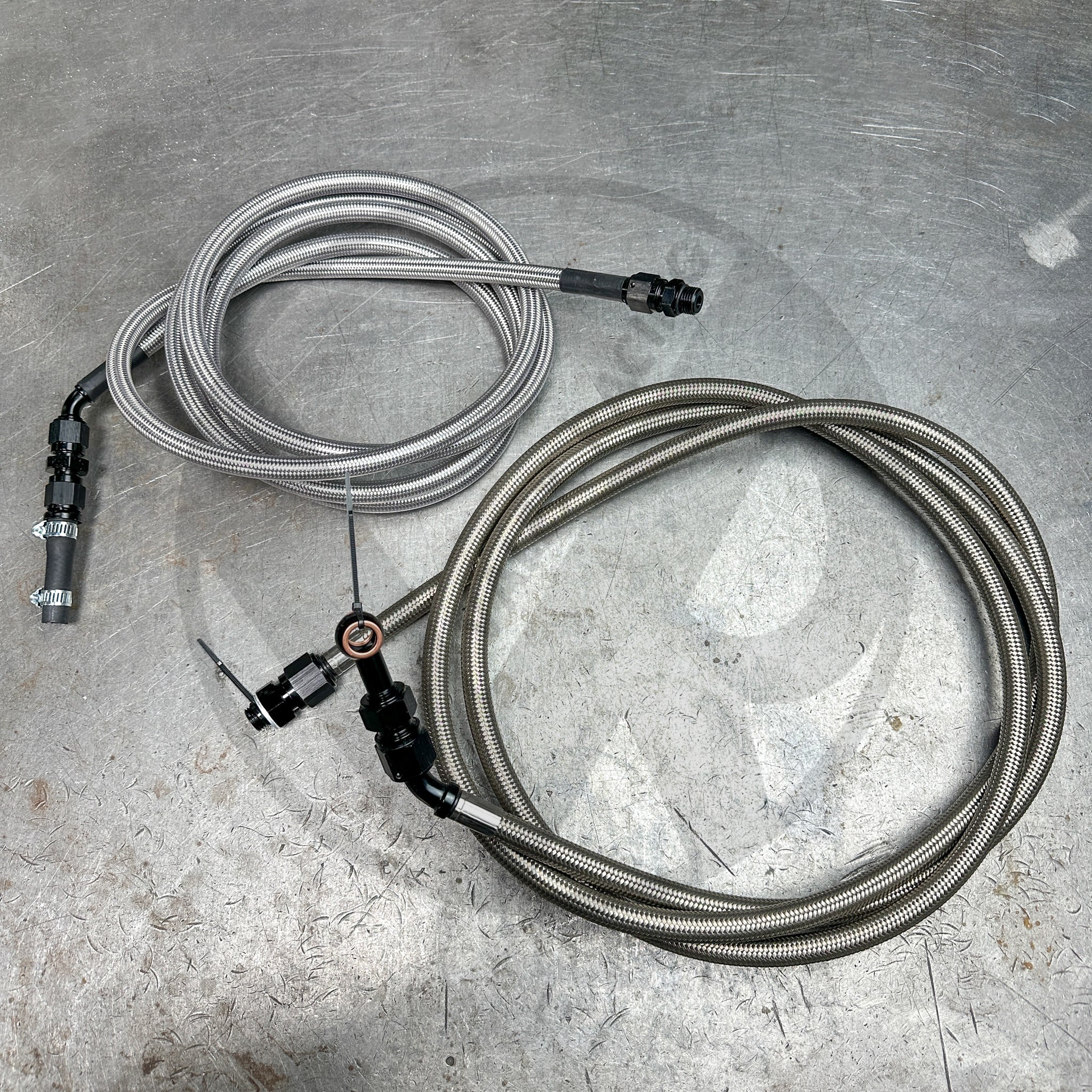 Honda Civic 92-95 E85 Compatible Stainless Steel Fuel Lines Kit - 8AN Feed & 6AN Return for Performance Upgrades & Engine Modifications