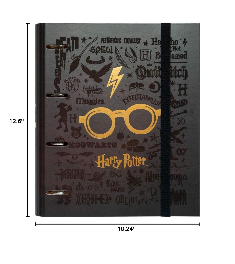 Erik Harry Potter 4-Ring Binder | Premium A4 Folder 10.6x12.6 inches (27x32cm) | School Supplies, Office Organization | Gift for Potter Fans, Students & Collectors | Perfect for Class, Work & HP Merchandise Collection
