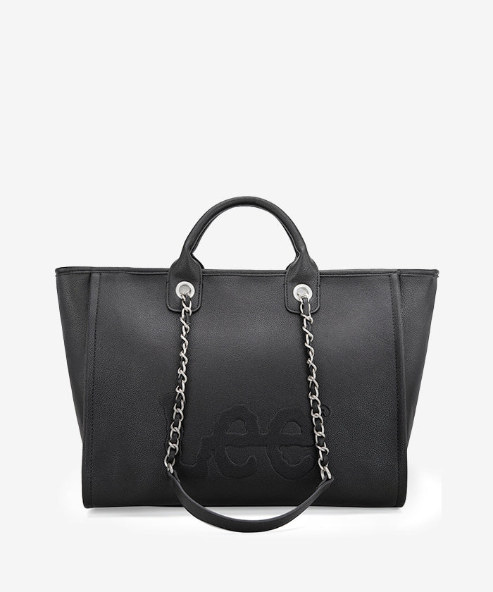 Lee Genuine Grain Leather Chain Strap Shoulder Bag for Women - Stylish Crossbody Purse for Work, Travel & Everyday Use