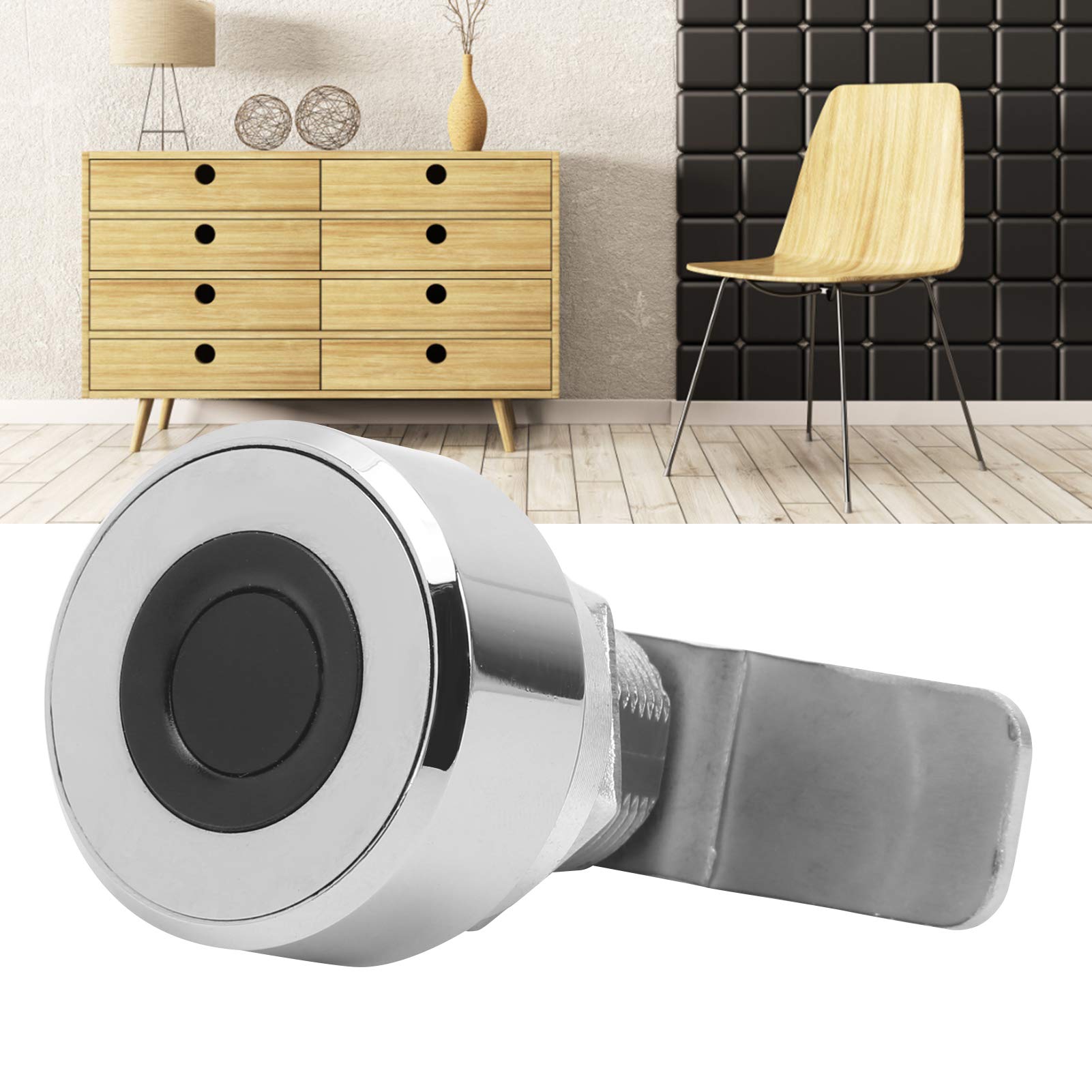 Smart Biometric Fingerprint Door Lock - Keyless Entry with Digital Keypad & Battery-Operated Security - Ideal for Home, Office & File Cabinet Drawers (Black)