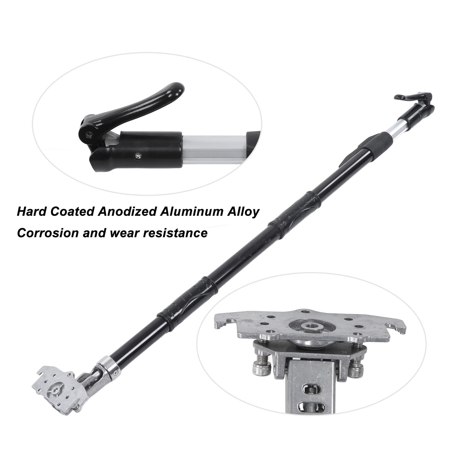 ProGrade Retractable Anodized Aluminum Drywall Flat Box Extension Handle - Premium Finishing Tool for Sheetrock, Gyprock, Wallboard & Plasterboard - Ideal for Professional Contractors & DIY Home Renovation Projects