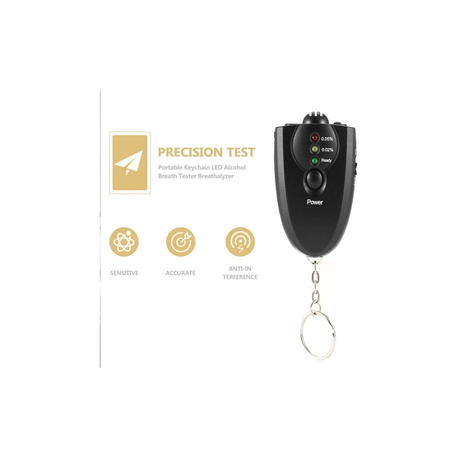 Professional Breath Alcohol Tester - High Accuracy Portable Breathalyzer for Personal & Workplace Use | Car Alcohol Detector, Reliable BAC Measurement | Perfect for Road Safety, Party Monitoring & Workplace Compliance