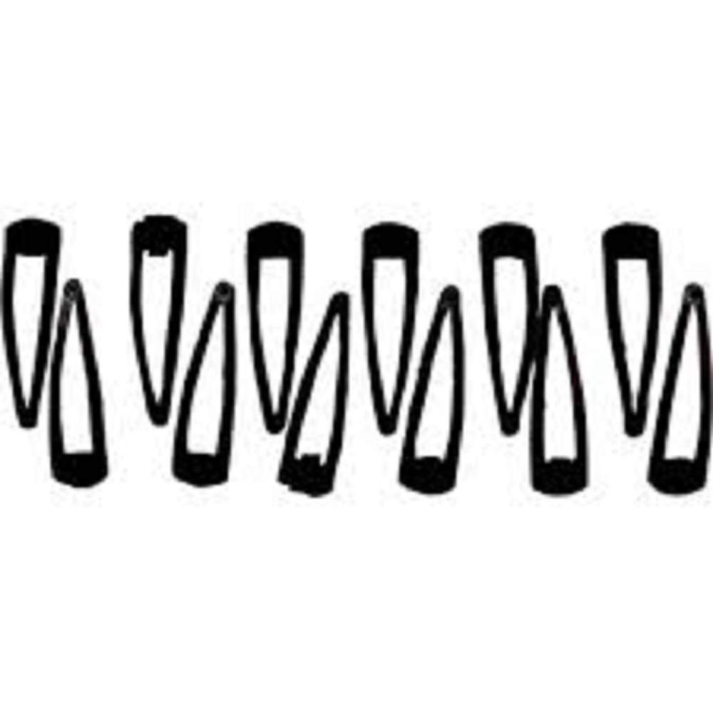 Stylish Black Metal Tic Tac Hair Pins for Women & Girls - 6 Pairs Set - Perfect for School, Work, Parties & Everyday Hairstyling