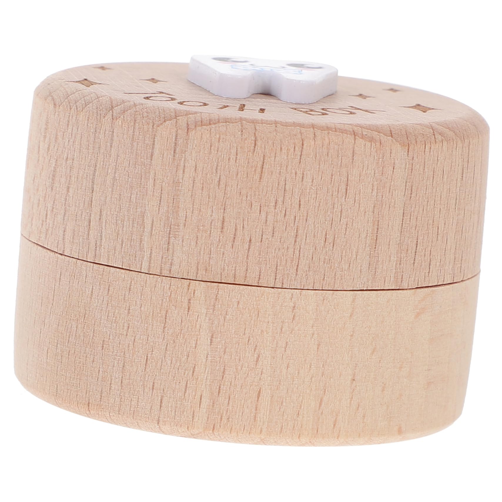 VOSAREA Wooden Baby Tooth Box - Kids Tooth Keepsake Container for First Lost Teeth & Baby Hair Storage - Perfect for Memory Preservation & Nursery Decor