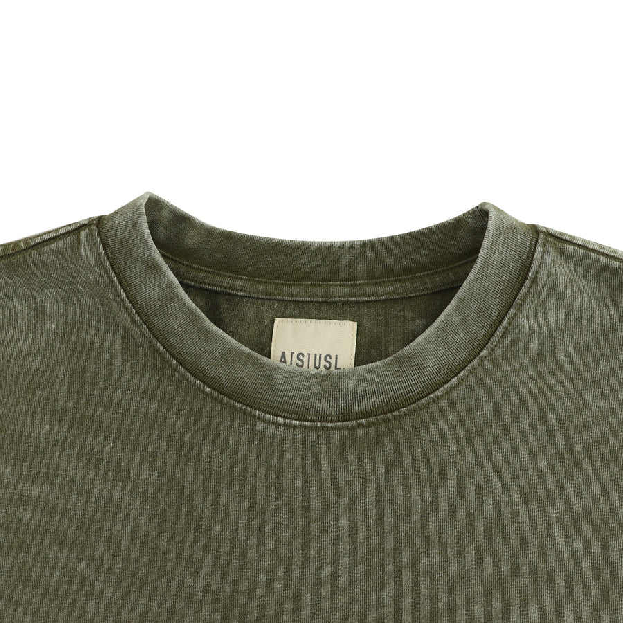 ASUSL Snow Wash Good Vibes Tee - Green Cotton T-Shirt for Men & Women - Casual Streetwear for Everyday Wear & Outdoor Activities