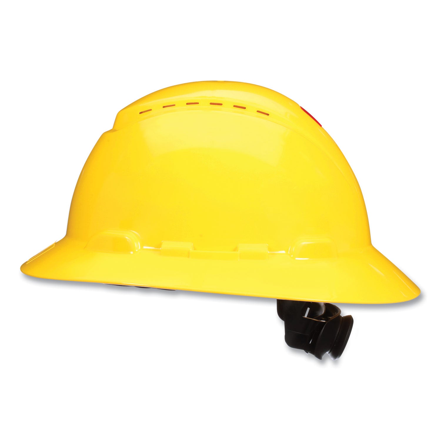 3M™ SecureFit H Series Hard Hats - H 800 Vented Construction Helmet with UV Indicator & 4-Point Ratchet Suspension, Yellow | OSHA Compliant Safety Gear for Construction Workers & Industrial Sites