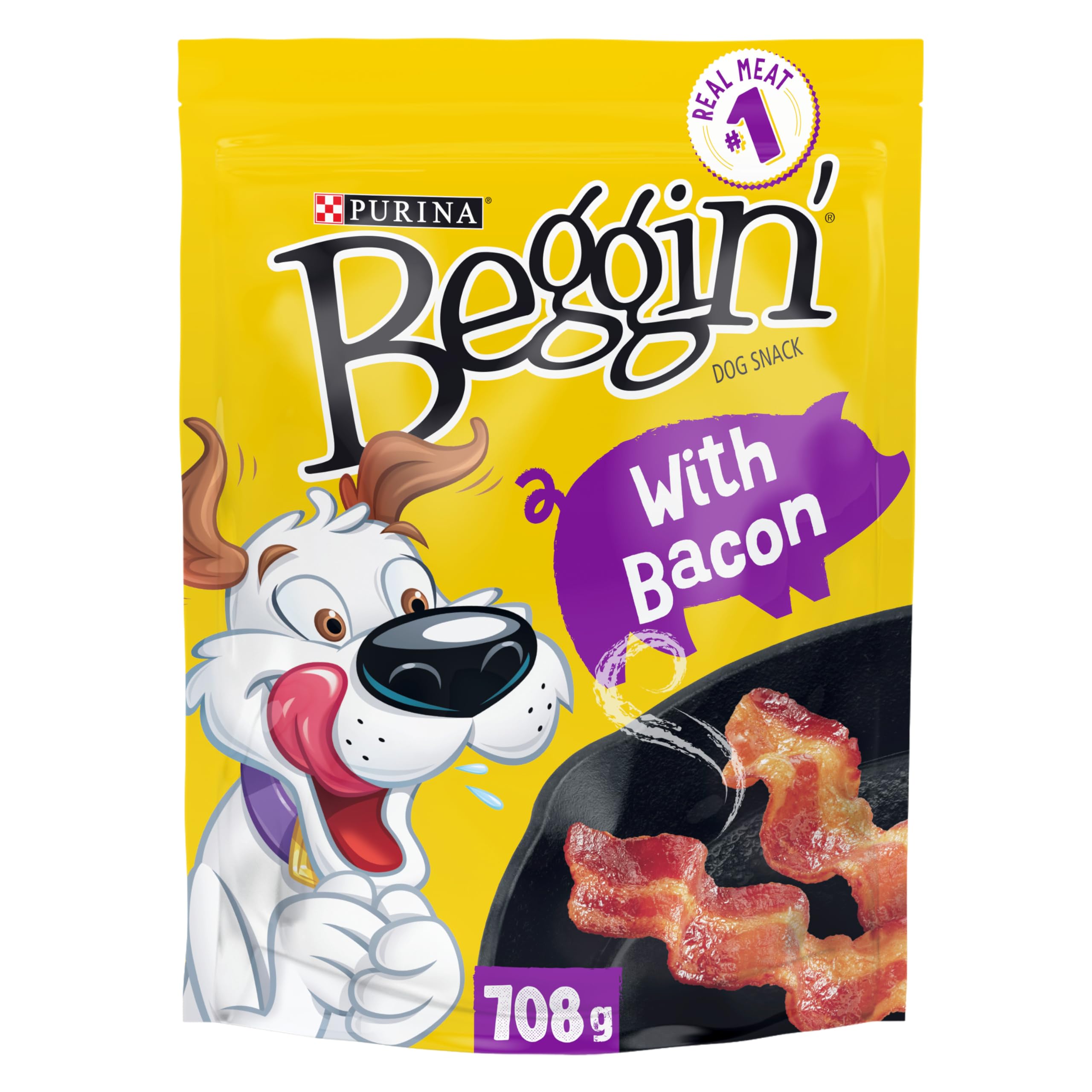 Beggin' Strips Bacon Flavor Dog Treats - 708g (1 Pack) | Crunchy & Tasty Training Rewards for Dogs - Perfect for Obedience Training & Positive Reinforcement