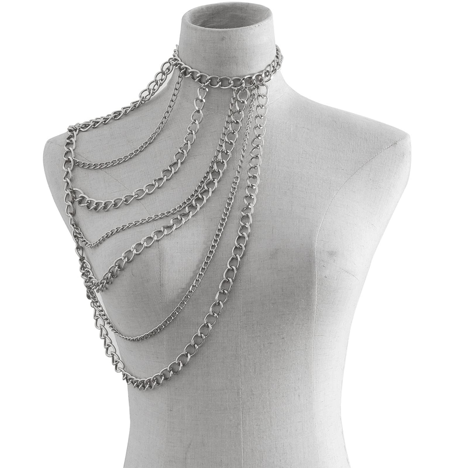 mayDONG Elegant Shoulder Tassel Clavicle Chain - Gold Body Chain Jewelry for Women | Perfect for Parties, Weddings, and Beach Vacations