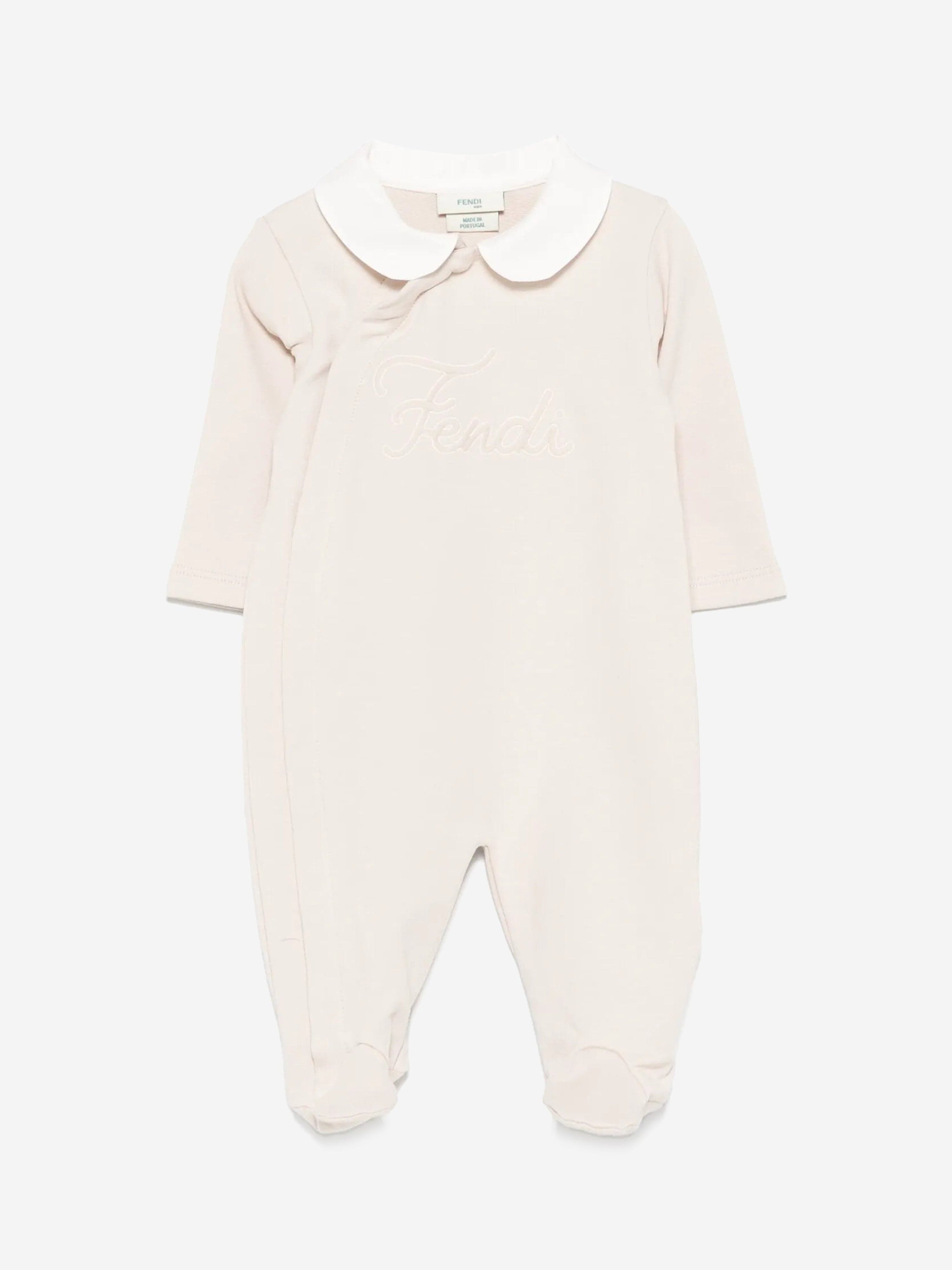 Adorable Beige Baby Grow Set with Logo - Soft & Comfortable Newborn Outfit for Boys & Girls | Perfect for Daily Wear, Photo Shoots & Special Occasions