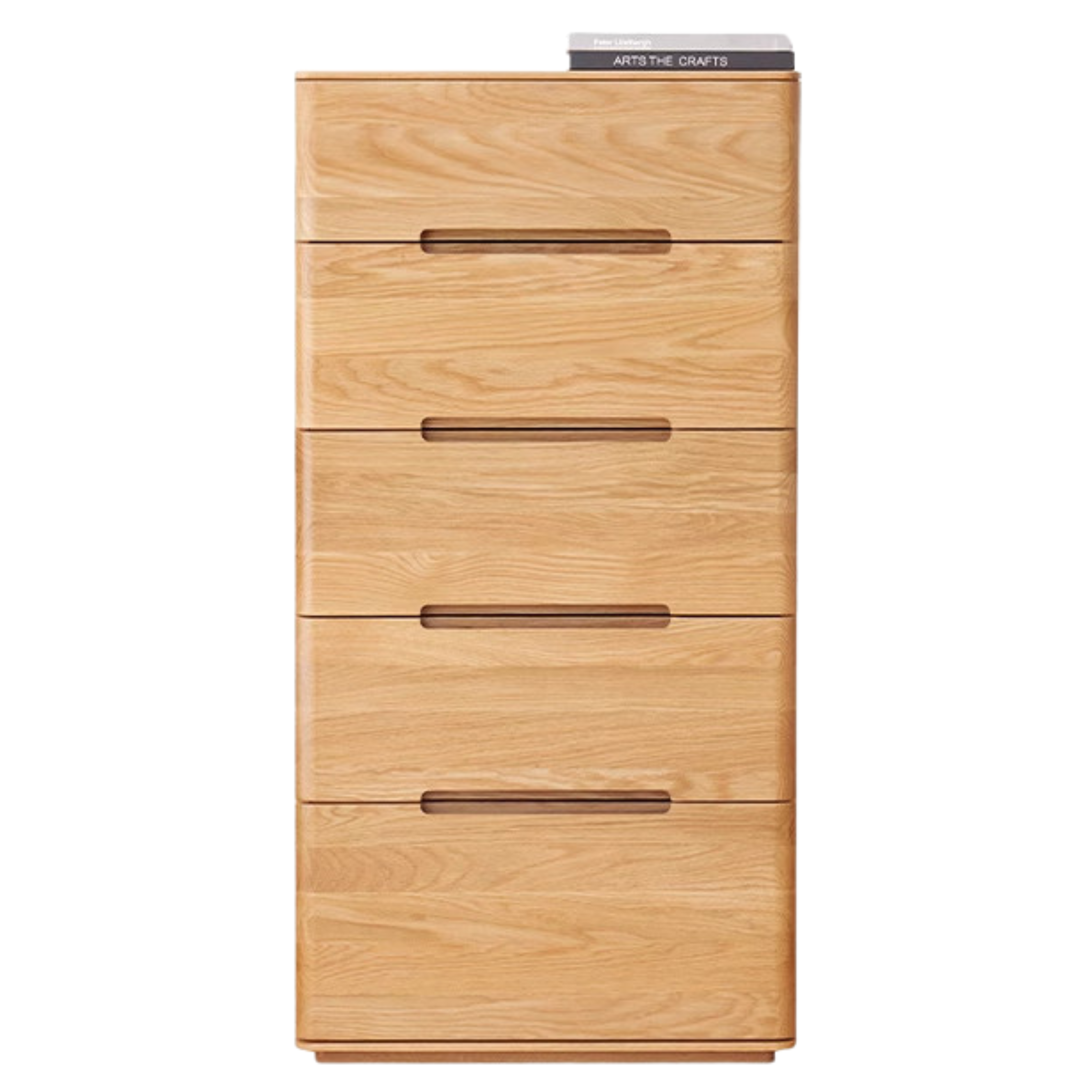 Solid Oak Wood 3-Drawer Nightstand with Lock - Bedside Table for Bedroom, Living Room & Office Storage