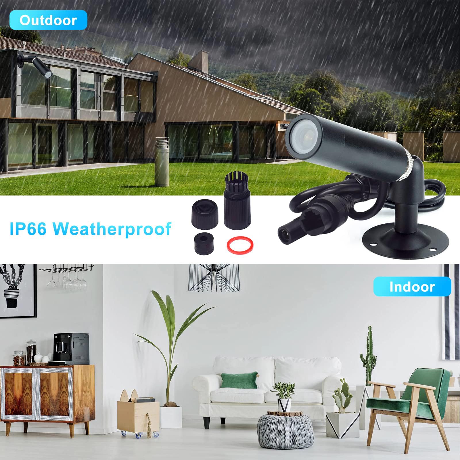 5MP HD IP Bullet CCTV Camera with 3.6mm Lens - Motion Detection, Night Vision & Weatherproof Security Camera for Home/Office Surveillance (Indoor/Outdoor Use)